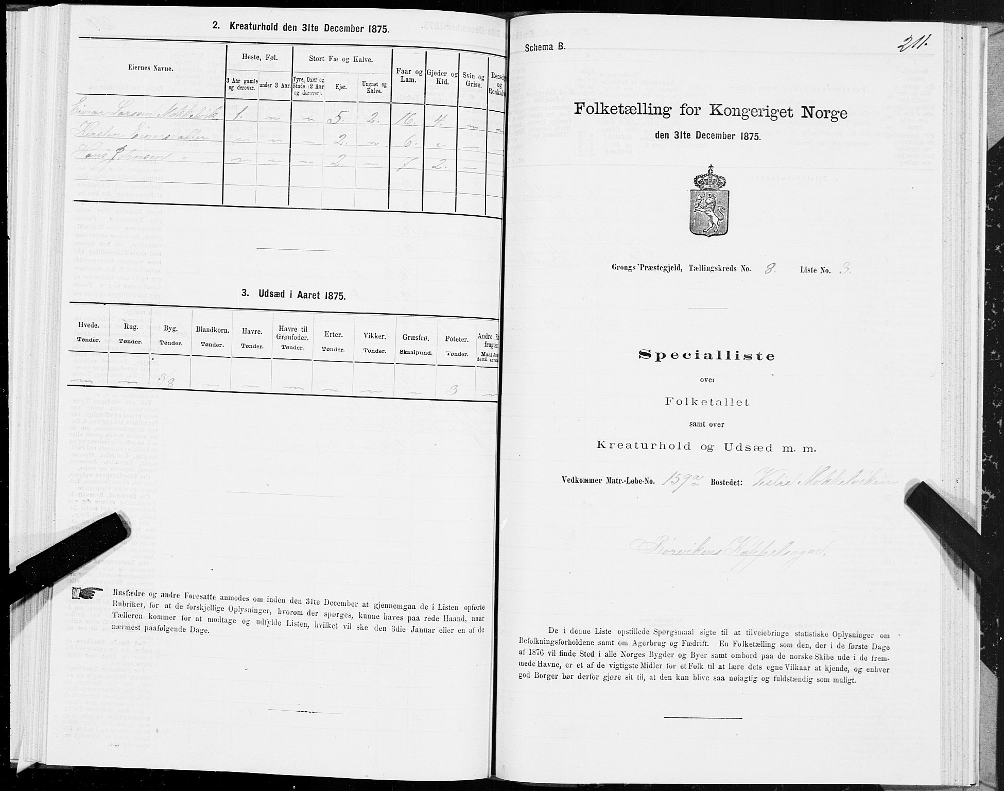 SAT, Folketelling 1875 for 1742P Grong prestegjeld, 1875, s. 4211