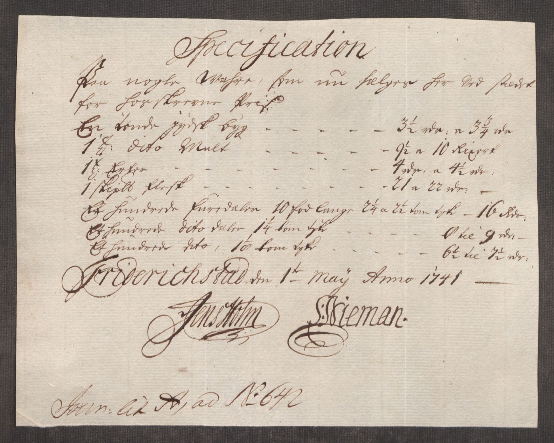 Rentekammeret inntil 1814, Realistisk ordnet avdeling, AV/RA-EA-4070/Oe/L0002: [Ø1]: Priskuranter, 1740-1744, s. 204