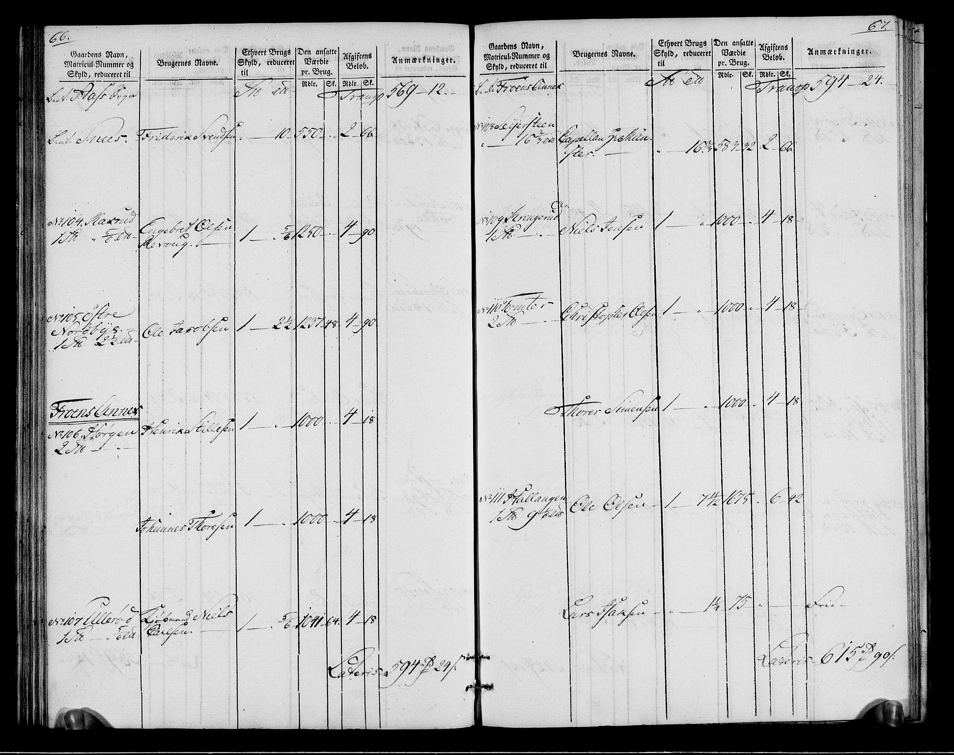 Rentekammeret inntil 1814, Realistisk ordnet avdeling, RA/EA-4070/N/Ne/Nea/L0015: Follo fogderi. Oppebørselsregister, 1803-1804, s. 37