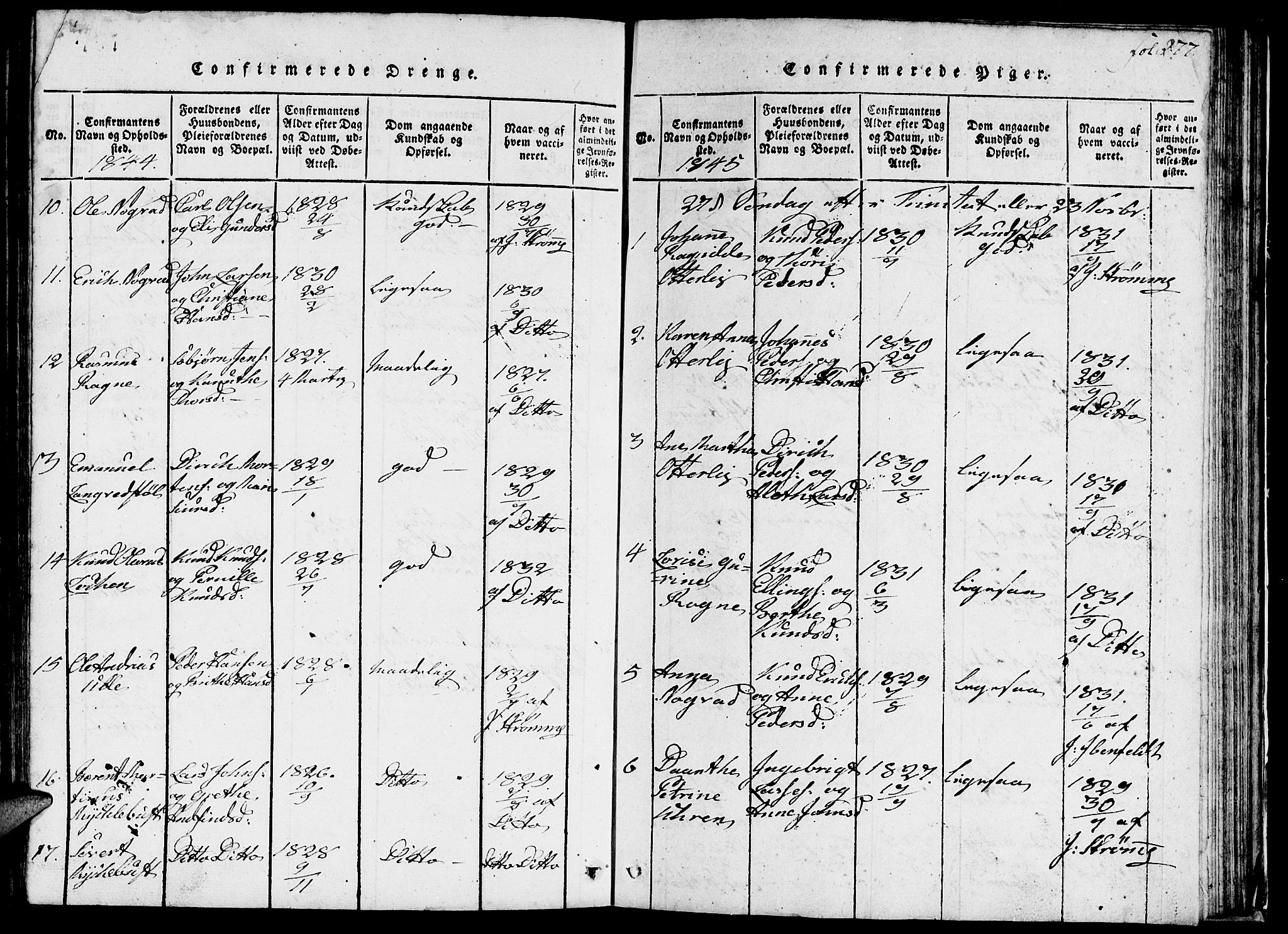 Ministerialprotokoller, klokkerbøker og fødselsregistre - Møre og Romsdal, AV/SAT-A-1454/536/L0506: Klokkerbok nr. 536C01, 1818-1859, s. 277
