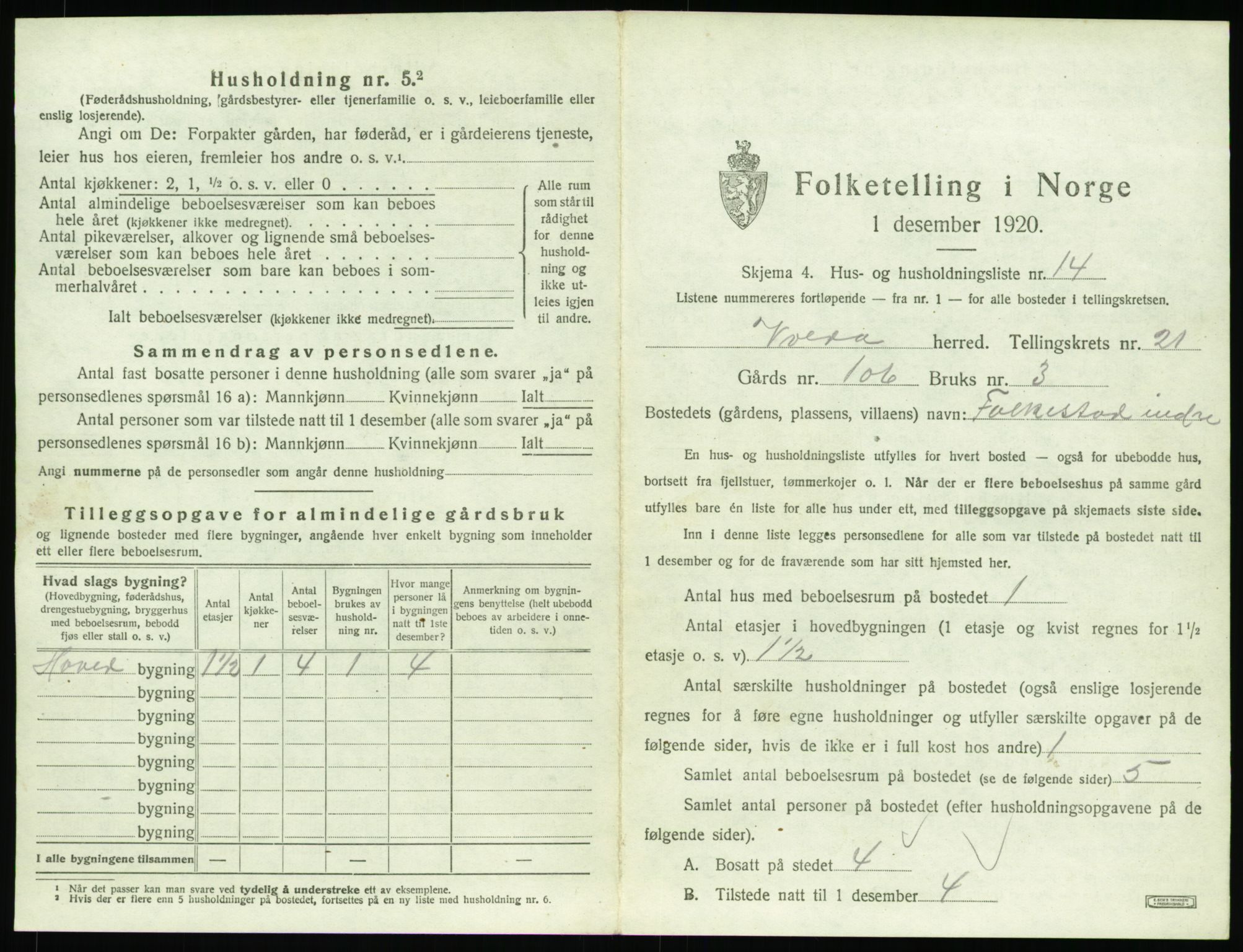 SAT, Folketelling 1920 for 1519 Volda herred, 1920, s. 1488