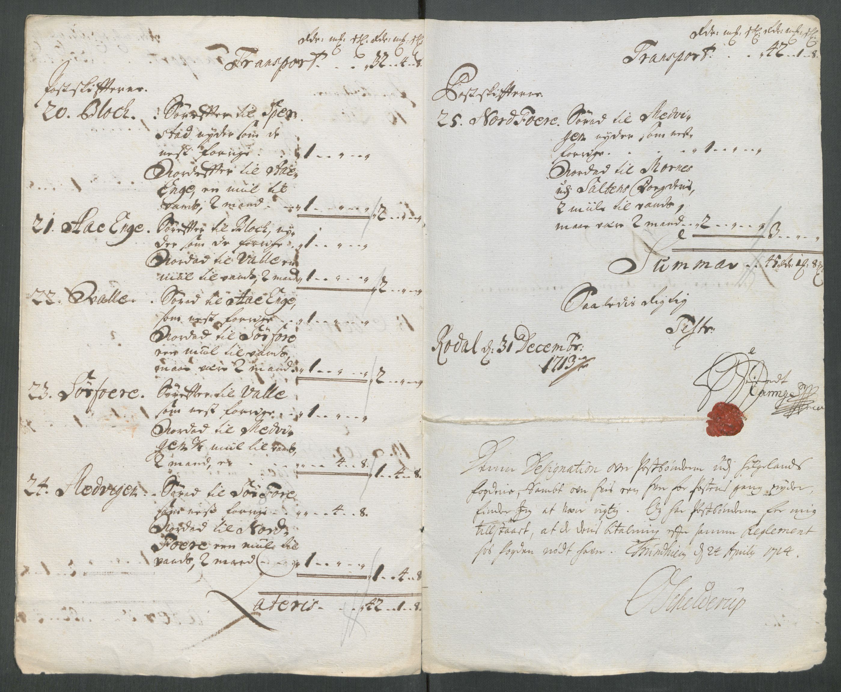 Rentekammeret inntil 1814, Reviderte regnskaper, Fogderegnskap, RA/EA-4092/R65/L4512: Fogderegnskap Helgeland, 1712-1713, s. 422