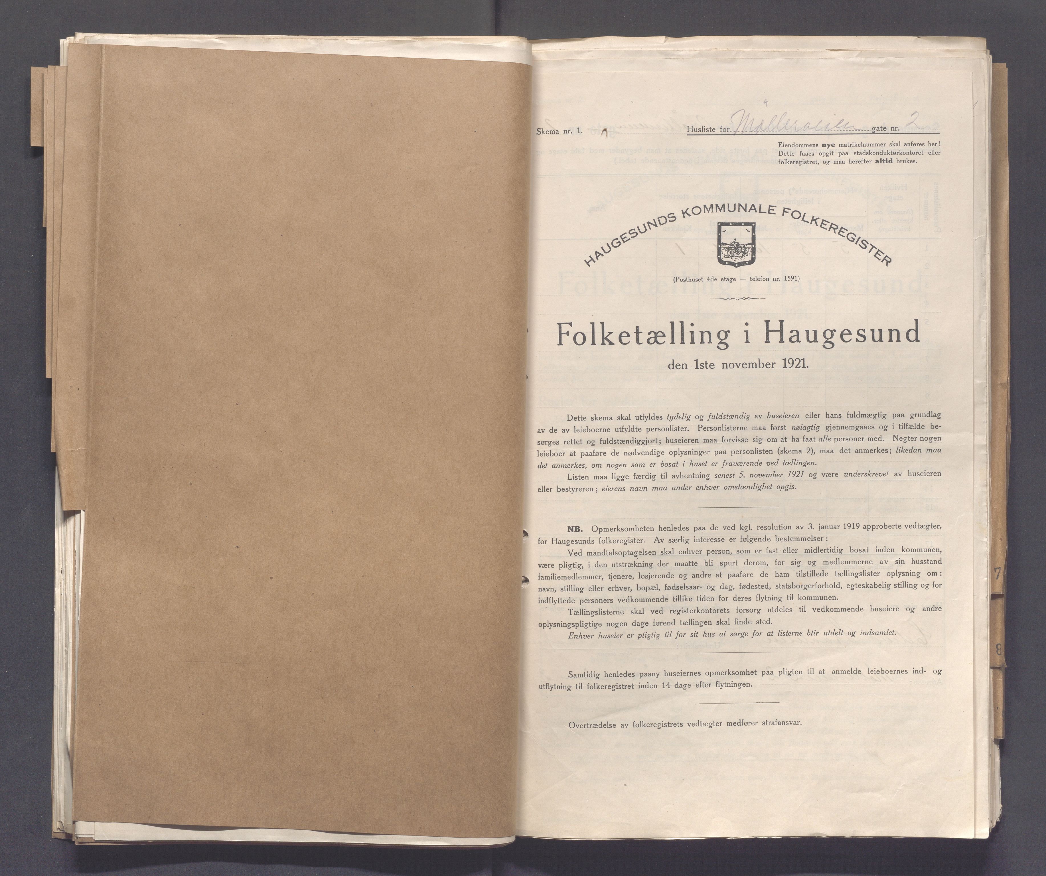 IKAR, Kommunal folketelling 1.11.1921 for Haugesund, 1921, s. 3065