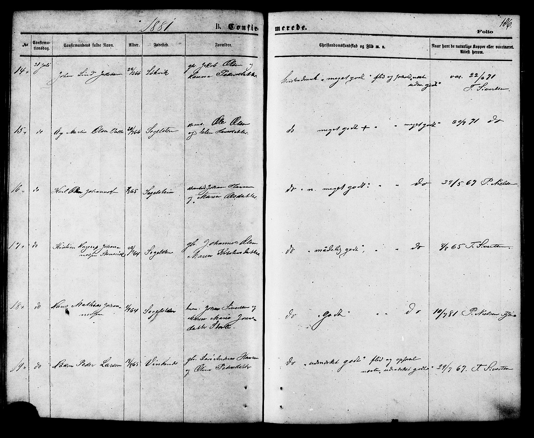 Ministerialprotokoller, klokkerbøker og fødselsregistre - Nordland, AV/SAT-A-1459/853/L0771: Ministerialbok nr. 853A10, 1870-1881, s. 186