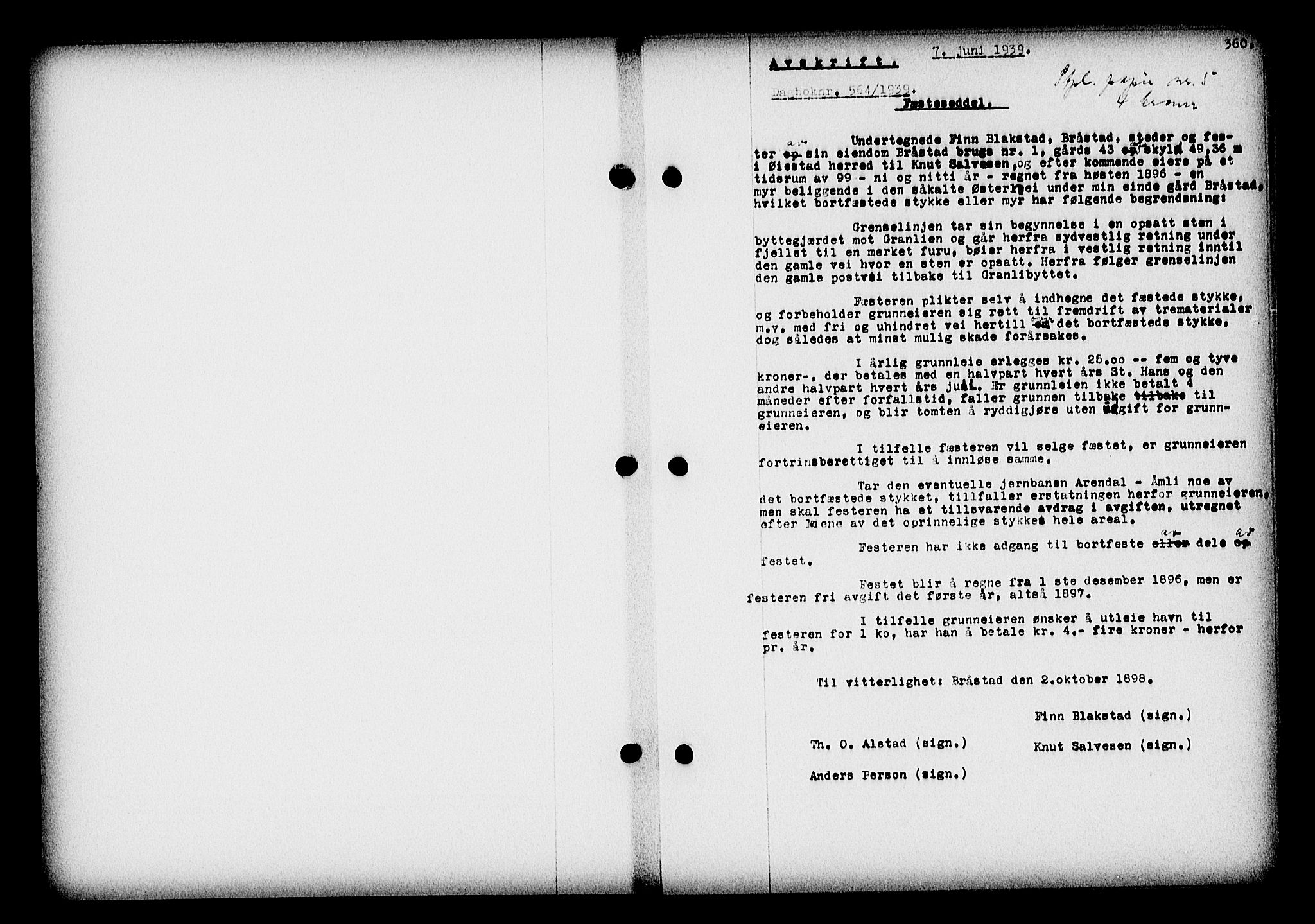 Nedenes sorenskriveri, SAK/1221-0006/G/Gb/Gba/L0046: Pantebok nr. 42, 1938-1939, Dagboknr: 564/1939
