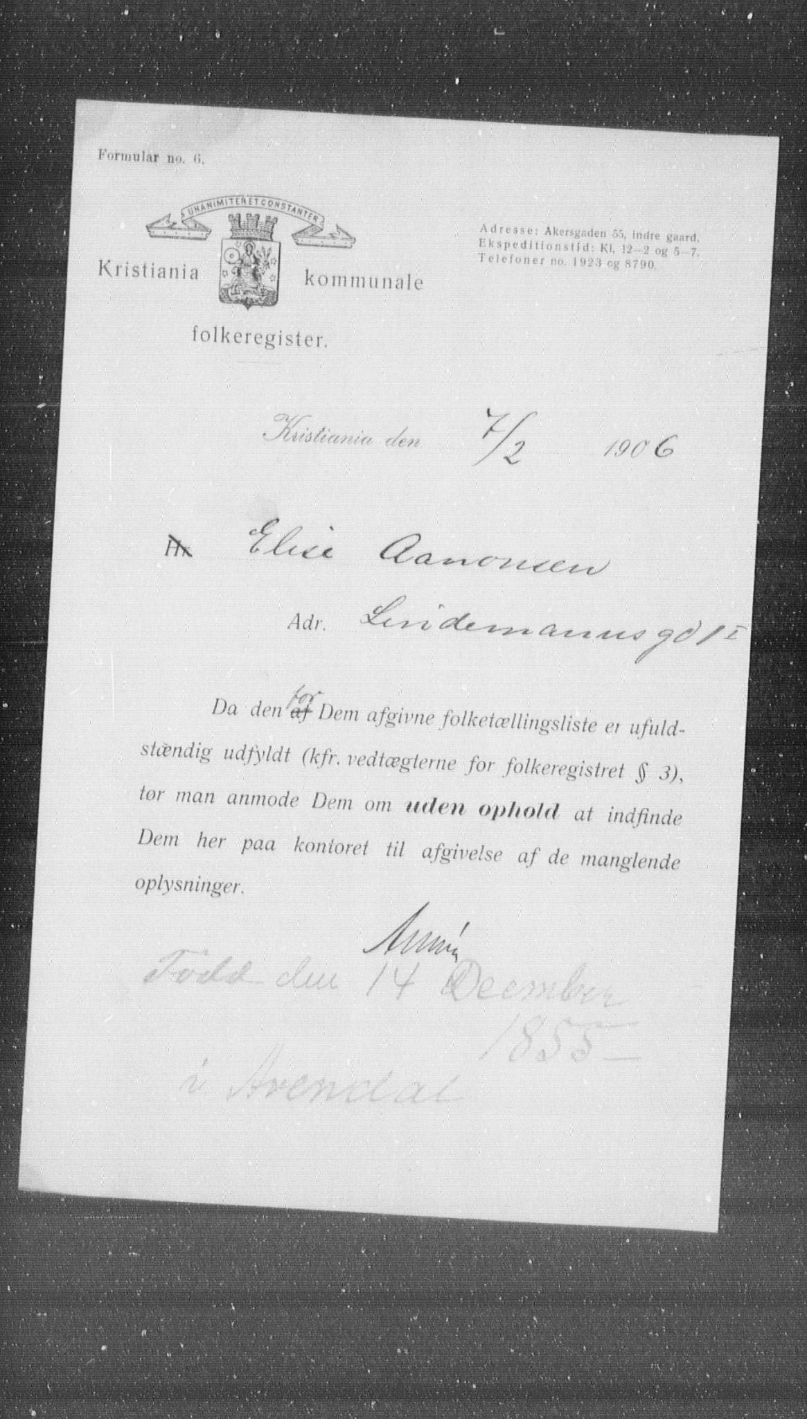 OBA, Kommunal folketelling 31.12.1905 for Kristiania kjøpstad, 1905, s. 30276