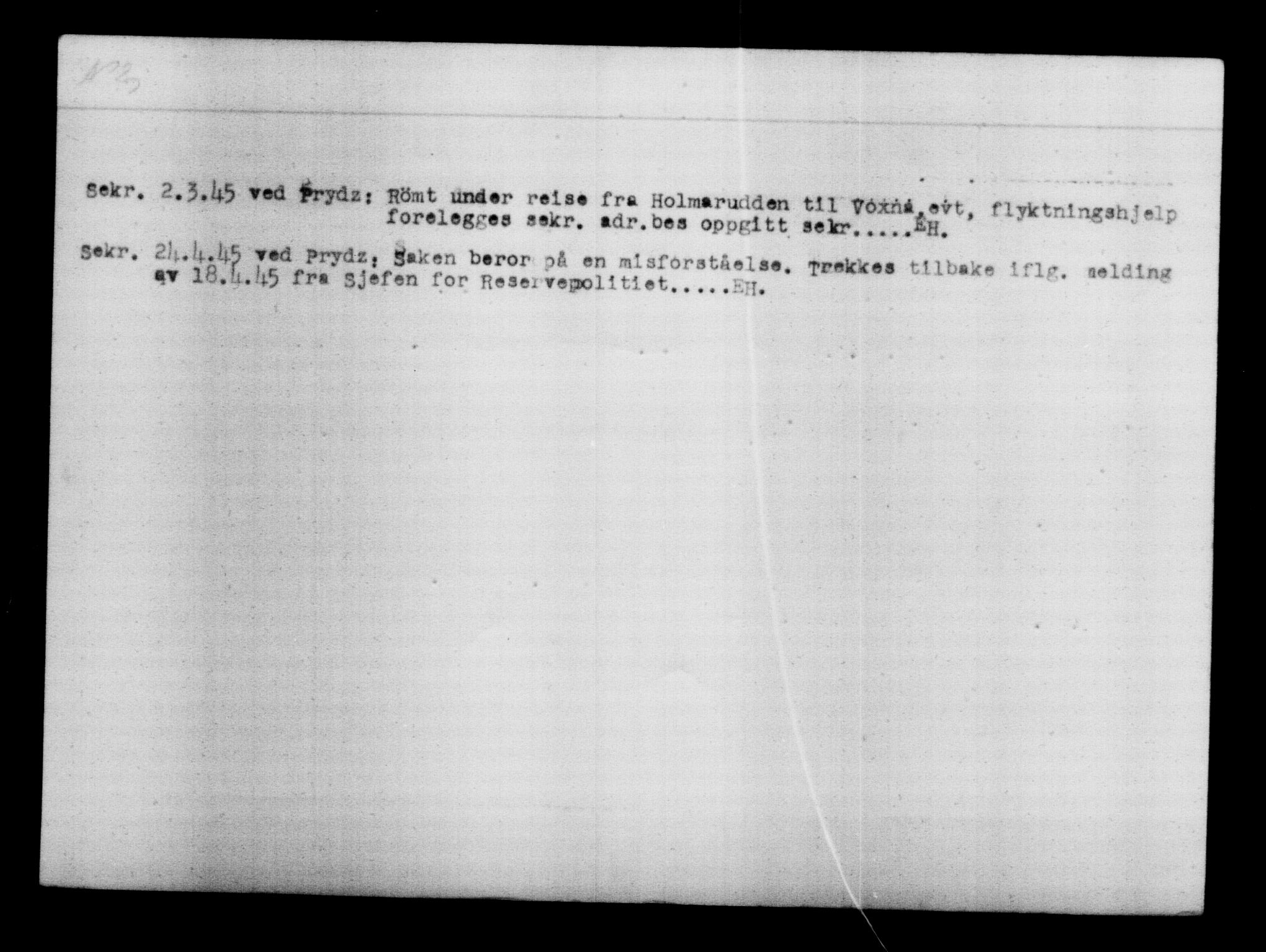 Utenriksstasjonene, Legasjonen i Stockholm, Flyktningkontoret, AV/RA-S-6753/V/Va/L0012: Kjesäterkartoteket, flyktninger med registreringsnr. 28300-31566, 1940-1945, s. 1680
