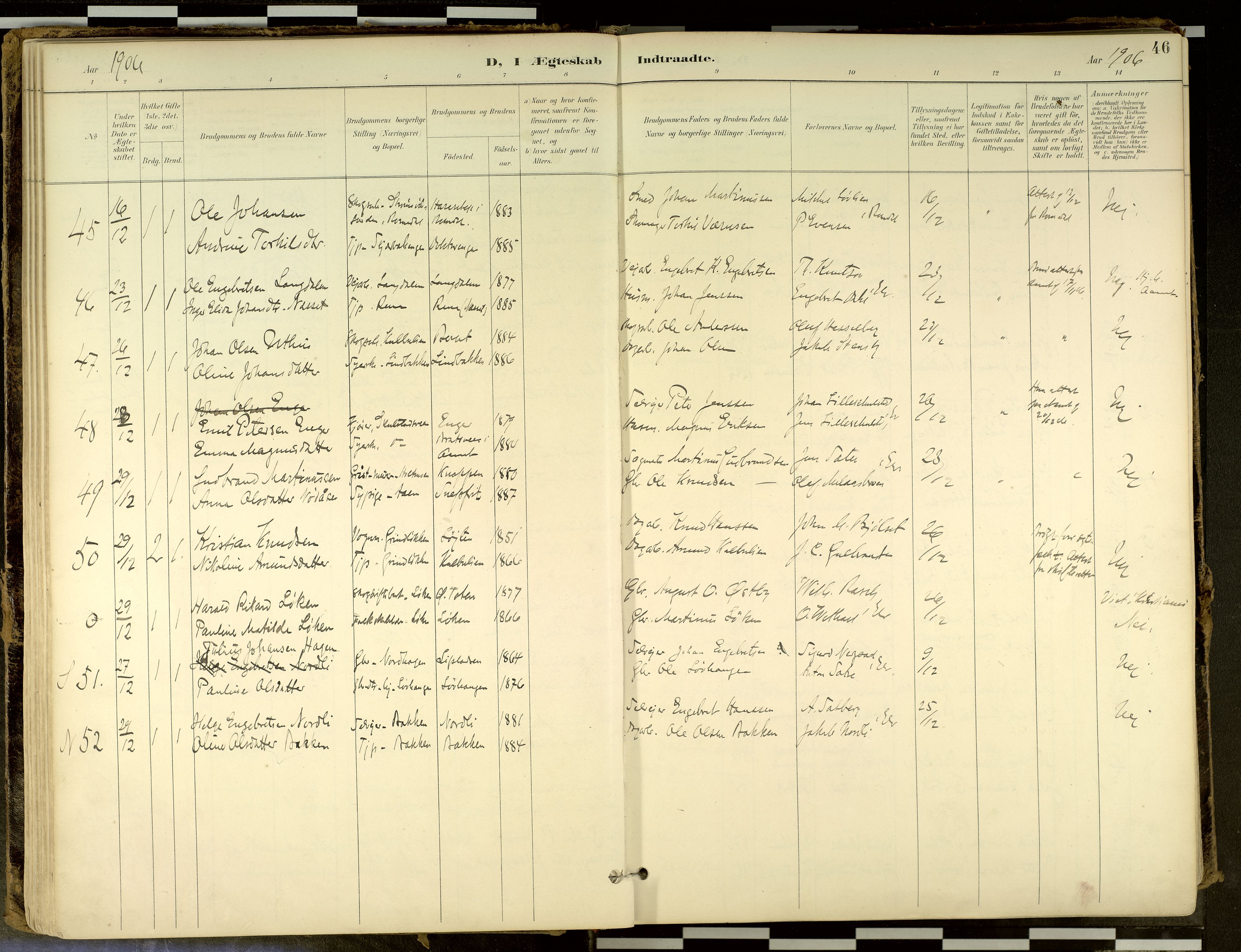 Elverum prestekontor, SAH/PREST-044/H/Ha/Haa/L0018: Ministerialbok nr. 18, 1894-1914, s. 46