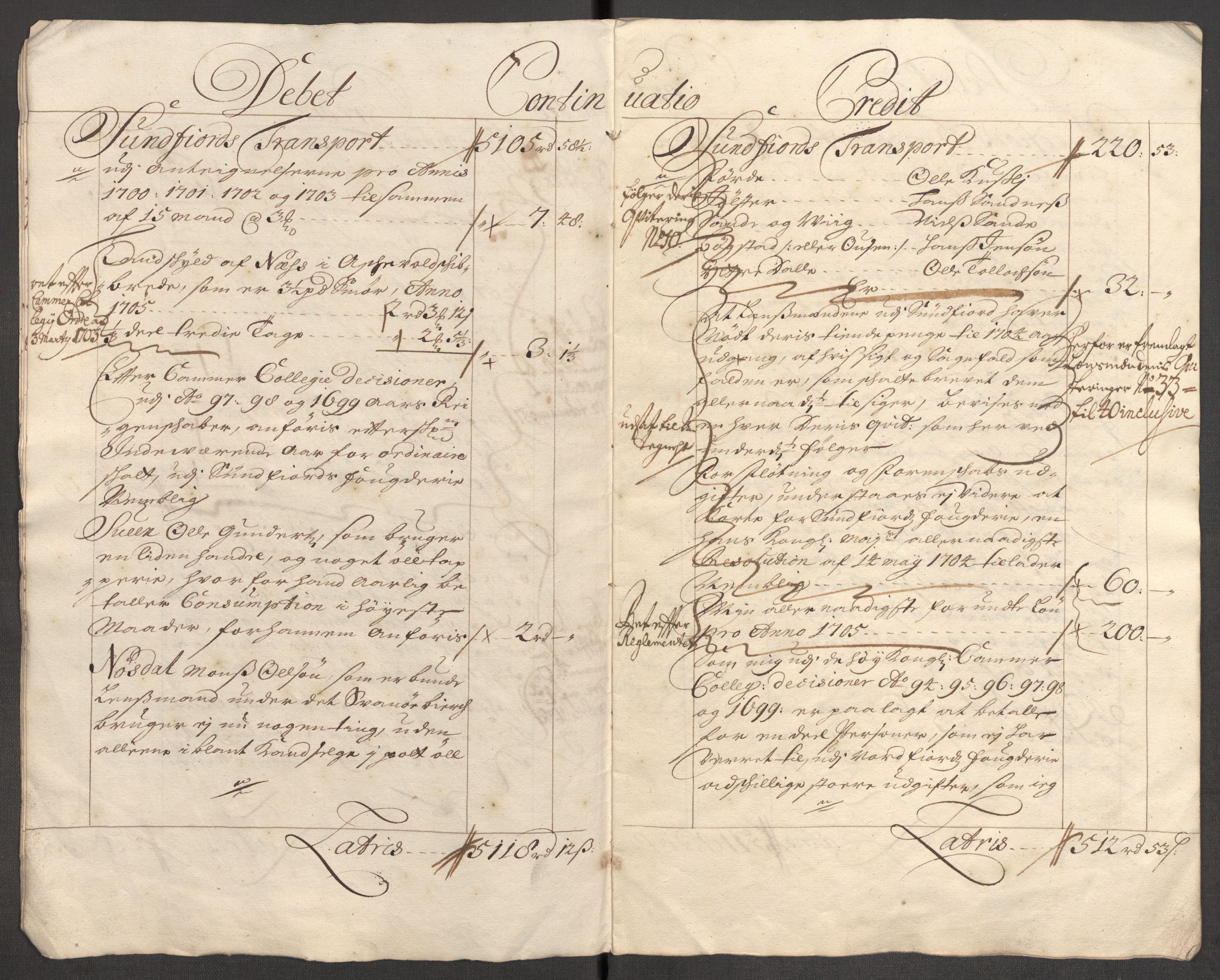 Rentekammeret inntil 1814, Reviderte regnskaper, Fogderegnskap, AV/RA-EA-4092/R53/L3429: Fogderegnskap Sunn- og Nordfjord, 1705, s. 8