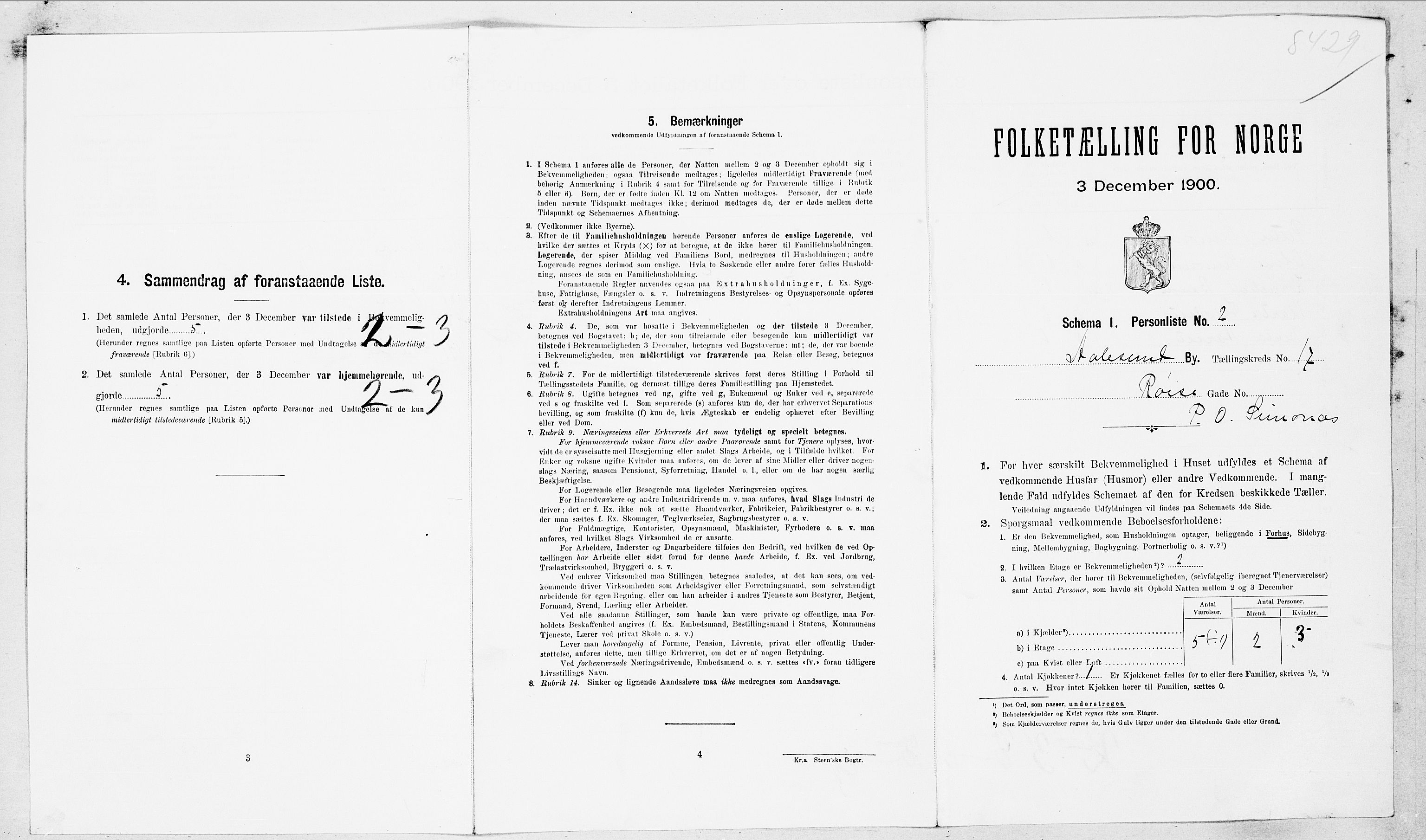 SAT, Folketelling 1900 for 1501 Ålesund kjøpstad, 1900, s. 4175