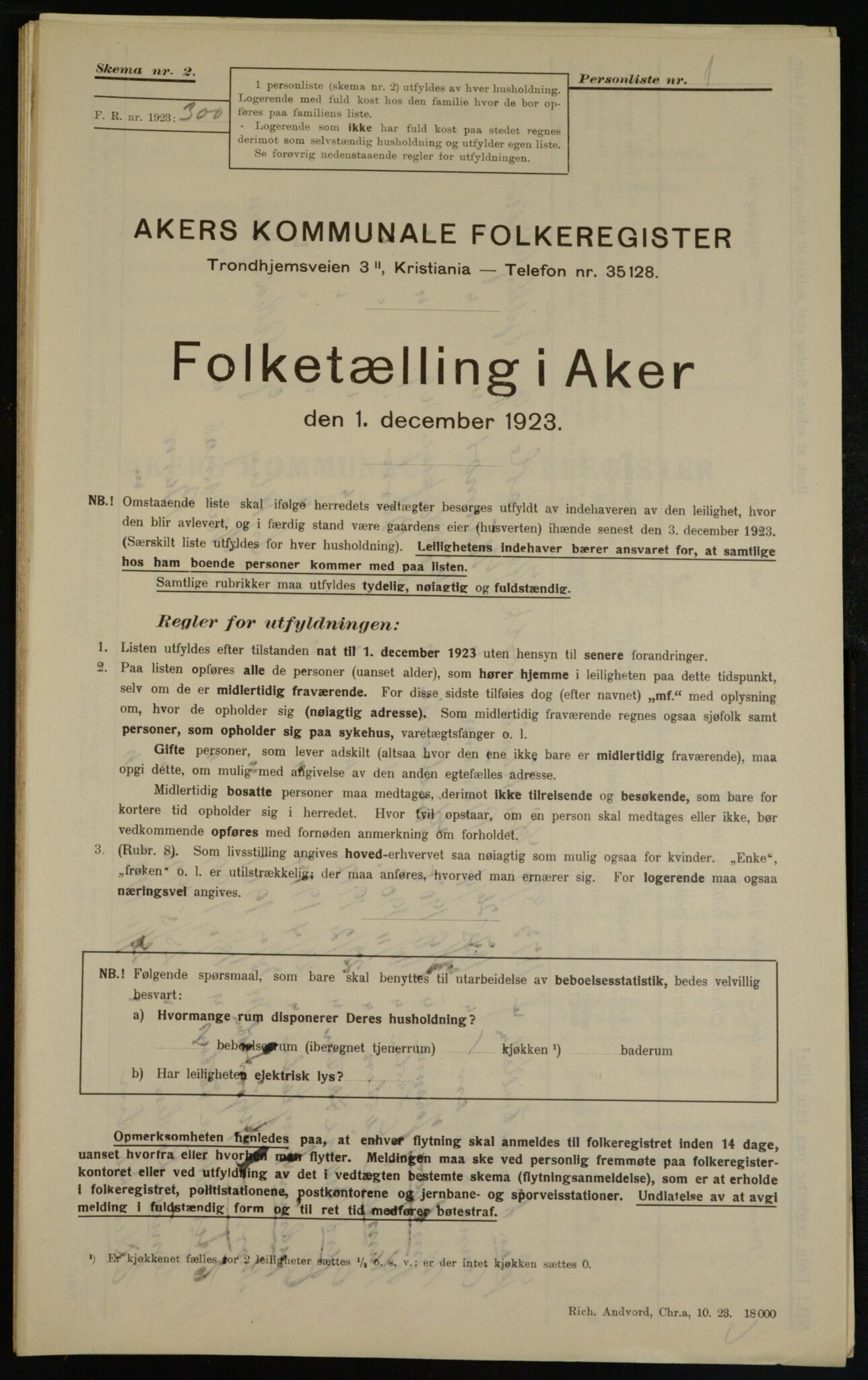 , Kommunal folketelling 1.12.1923 for Aker, 1923, s. 38460