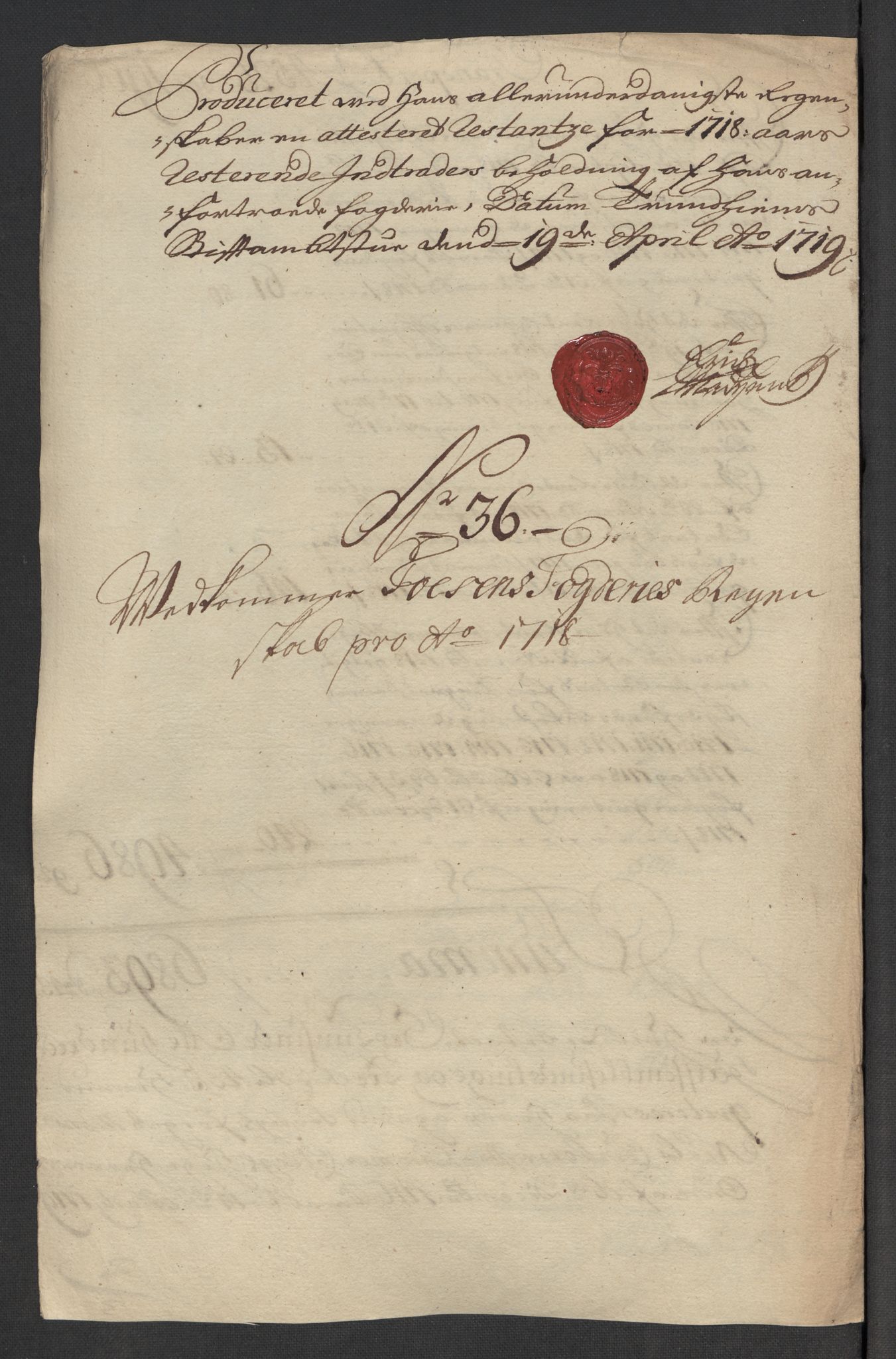 Rentekammeret inntil 1814, Reviderte regnskaper, Fogderegnskap, AV/RA-EA-4092/R57/L3866: Fogderegnskap Fosen, 1718, s. 213