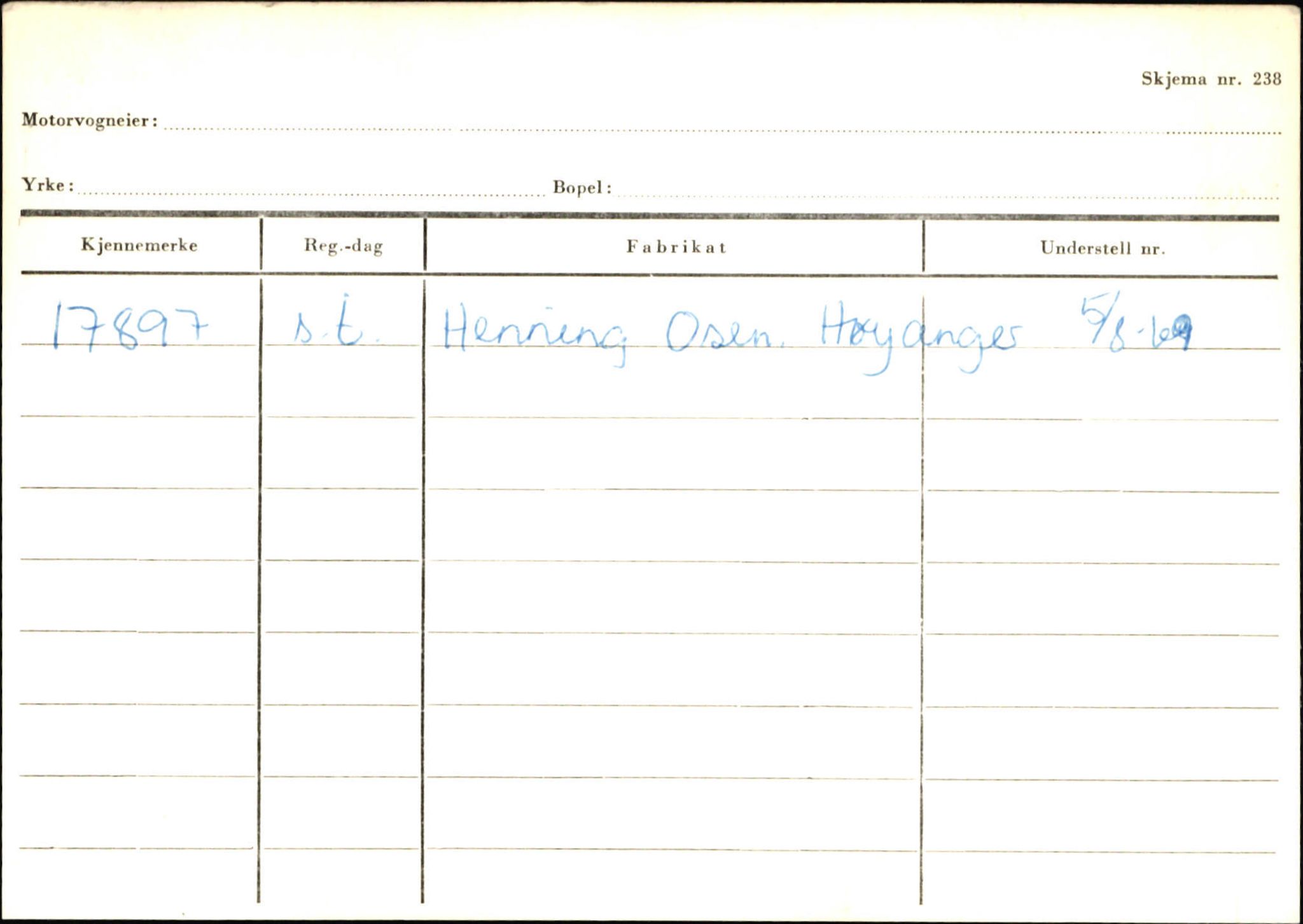 Statens vegvesen, Sogn og Fjordane vegkontor, AV/SAB-A-5301/4/F/L0130: Eigarregister Eid T-Å. Høyanger A-O, 1945-1975, s. 984