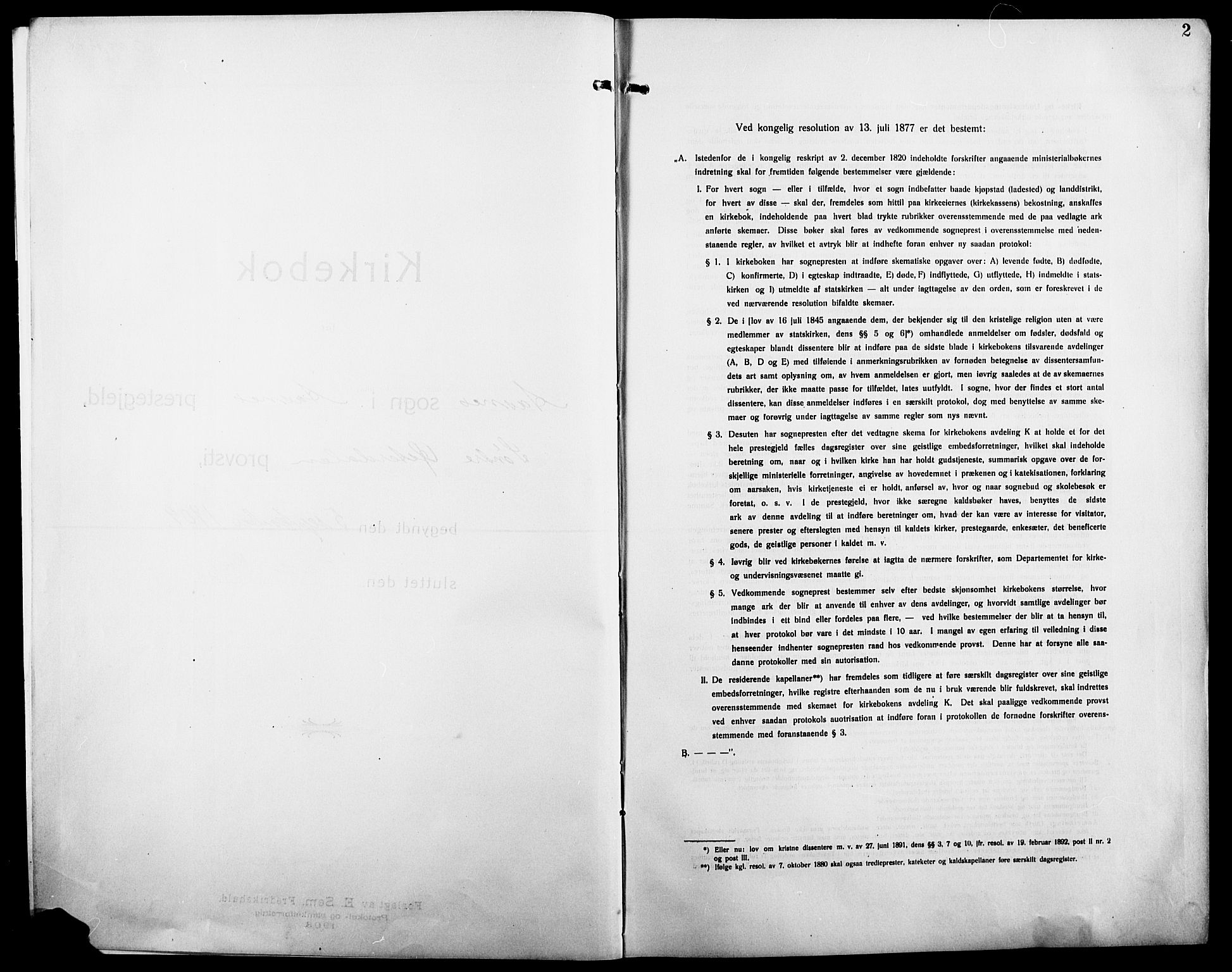 Åsnes prestekontor, SAH/PREST-042/H/Ha/Hab/L0007: Klokkerbok nr. 7, 1909-1926, s. 2