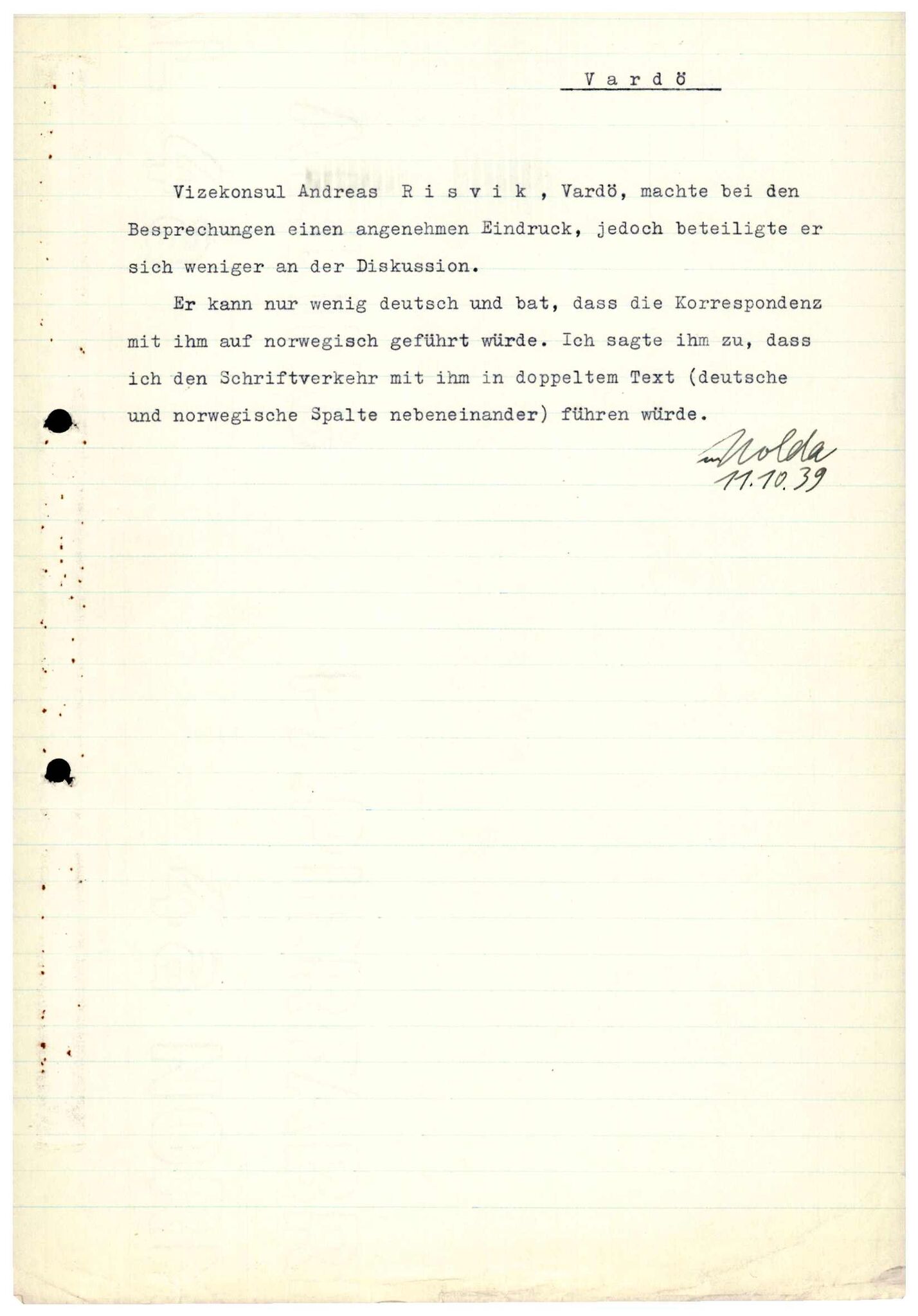 Forsvarets Overkommando. 2 kontor. Arkiv 11.4. Spredte tyske arkivsaker, AV/RA-RAFA-7031/D/Dar/Darc/L0026: FO.II. Tyske konsulater, 1928-1940, s. 433