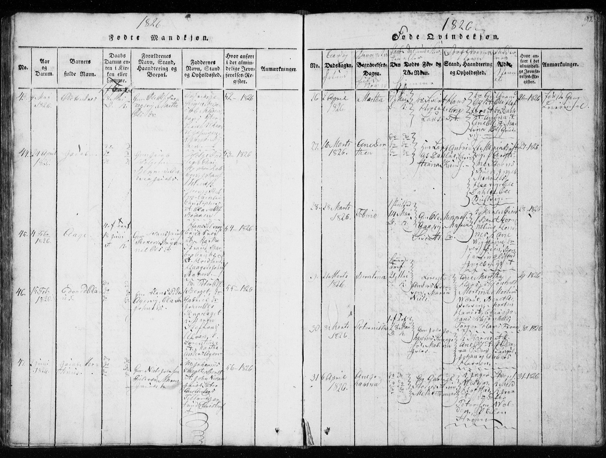 Ministerialprotokoller, klokkerbøker og fødselsregistre - Sør-Trøndelag, SAT/A-1456/634/L0527: Ministerialbok nr. 634A03, 1818-1826, s. 91