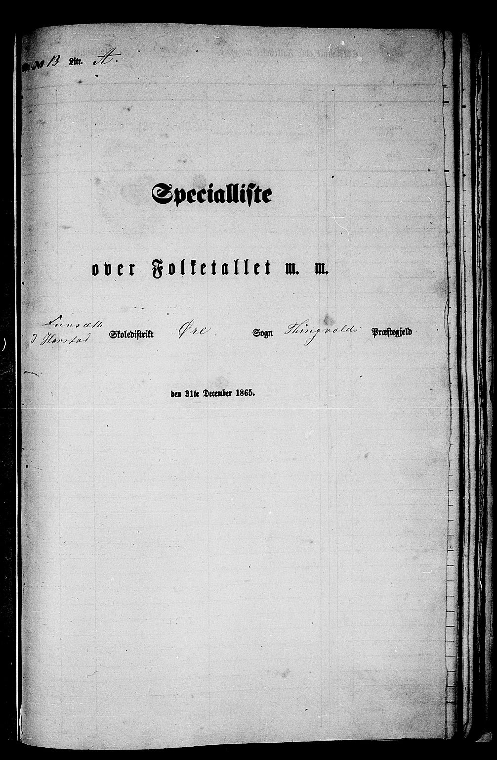RA, Folketelling 1865 for 1560P Tingvoll prestegjeld, 1865, s. 209