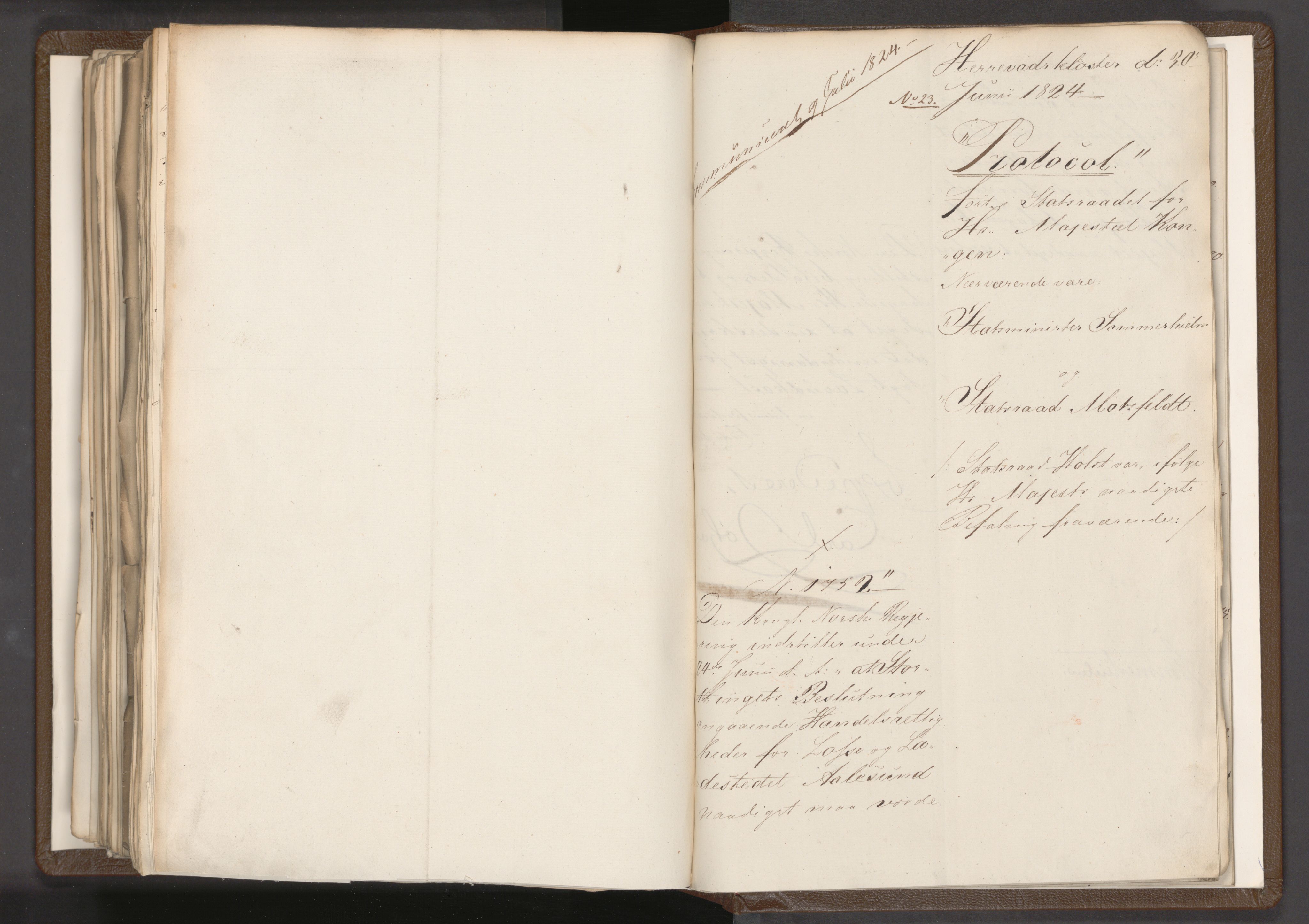 Statsrådssekretariatet, AV/RA-S-1001/A/Ab/L0018: Kgl. res. nr. 1112-1753, 1. halvår, 1824