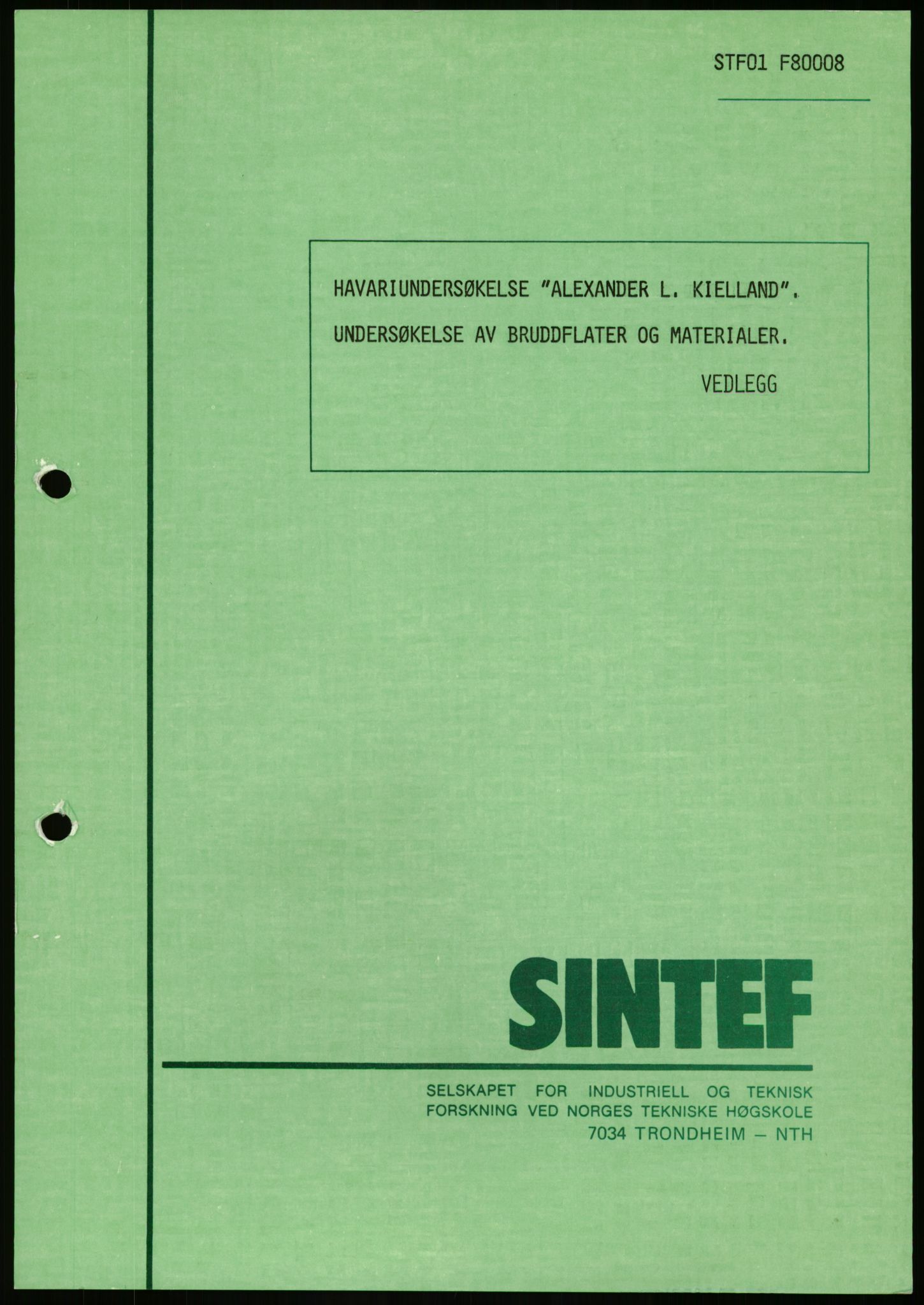 Justisdepartementet, Granskningskommisjonen ved Alexander Kielland-ulykken 27.3.1980, RA/S-1165/D/L0023: Æ Øvrige Pentagone-rigger (Doku.liste + Æ1-Æ2, Æ4 av 4  - Æ3 mangler)/ ALK - SINTEF-undersøkelse av bruddflater og materialer (STF01 F80008), 1980-1981, s. 46