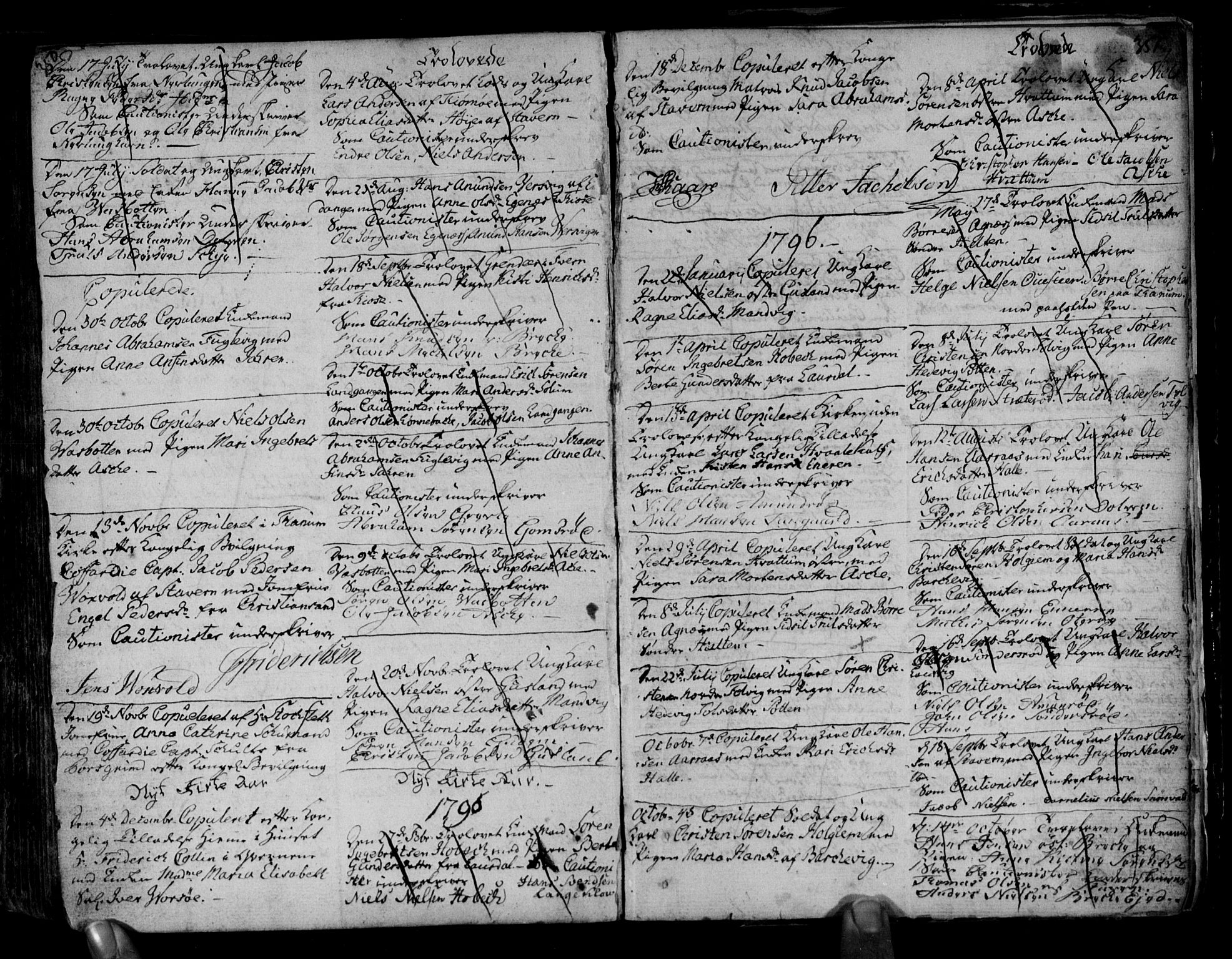 Brunlanes kirkebøker, AV/SAKO-A-342/F/Fa/L0001: Ministerialbok nr. I 1, 1766-1801, s. 350-351