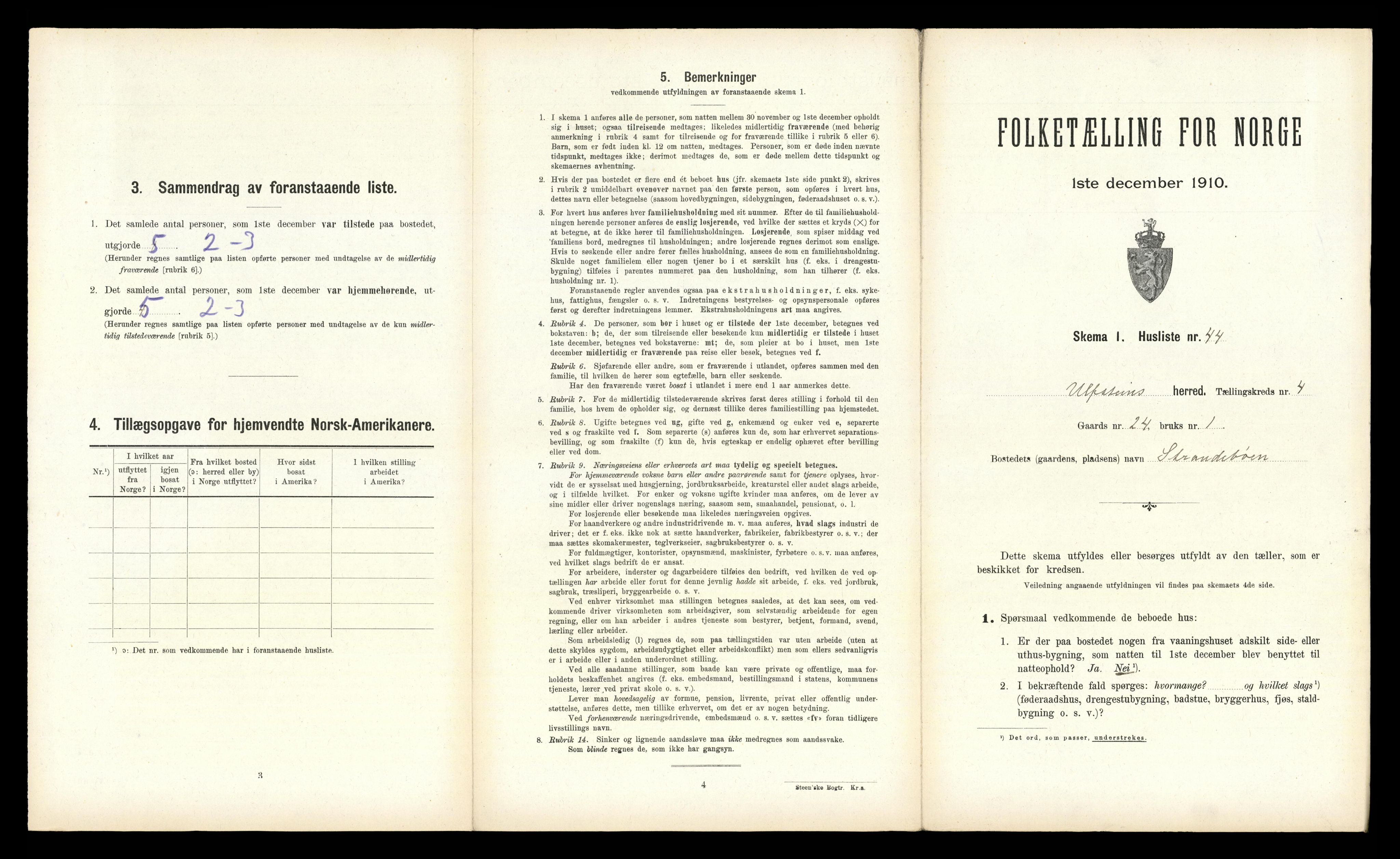 RA, Folketelling 1910 for 1516 Ulstein herred, 1910, s. 442