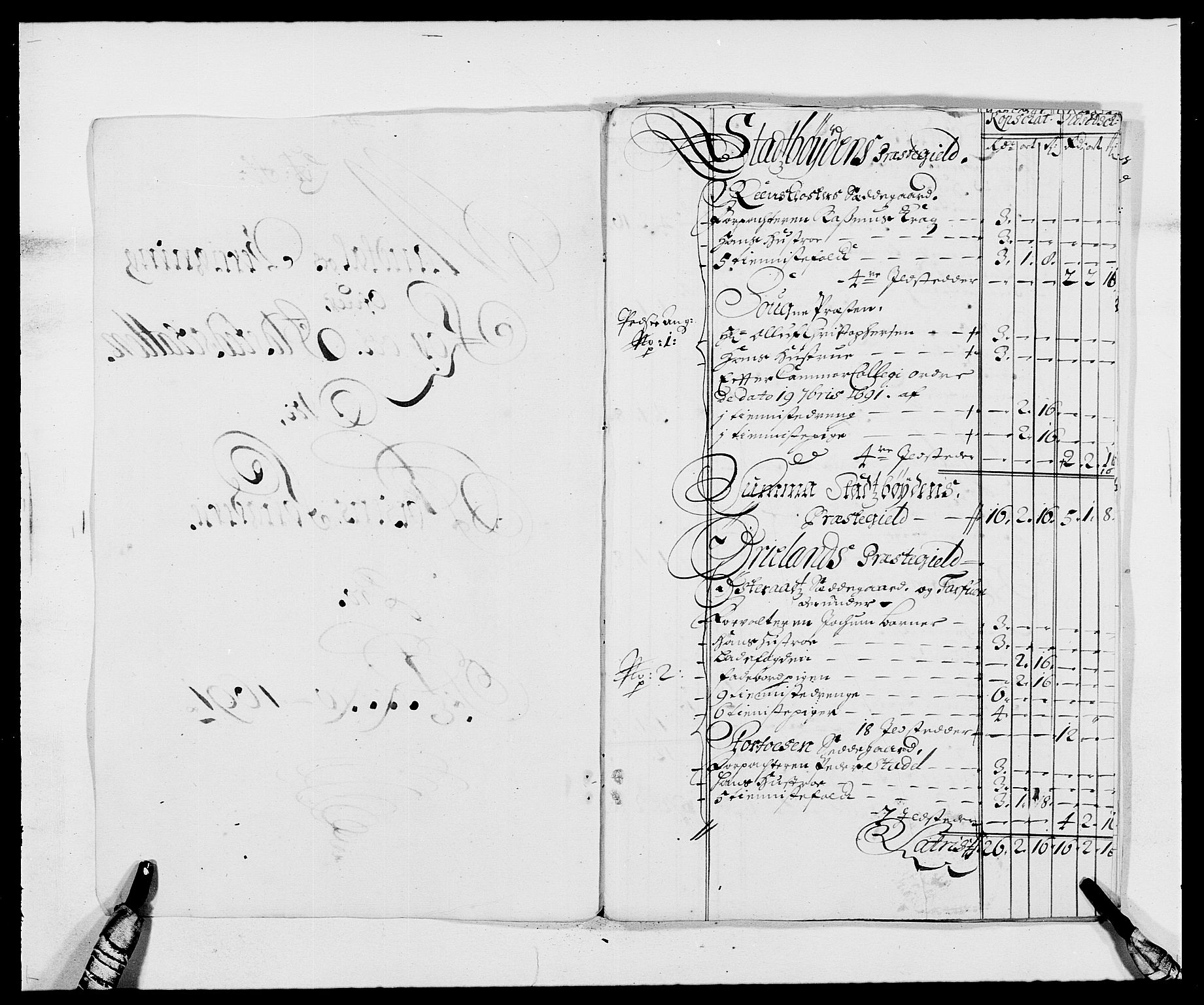 Rentekammeret inntil 1814, Reviderte regnskaper, Fogderegnskap, AV/RA-EA-4092/R57/L3848: Fogderegnskap Fosen, 1690-1691, s. 282