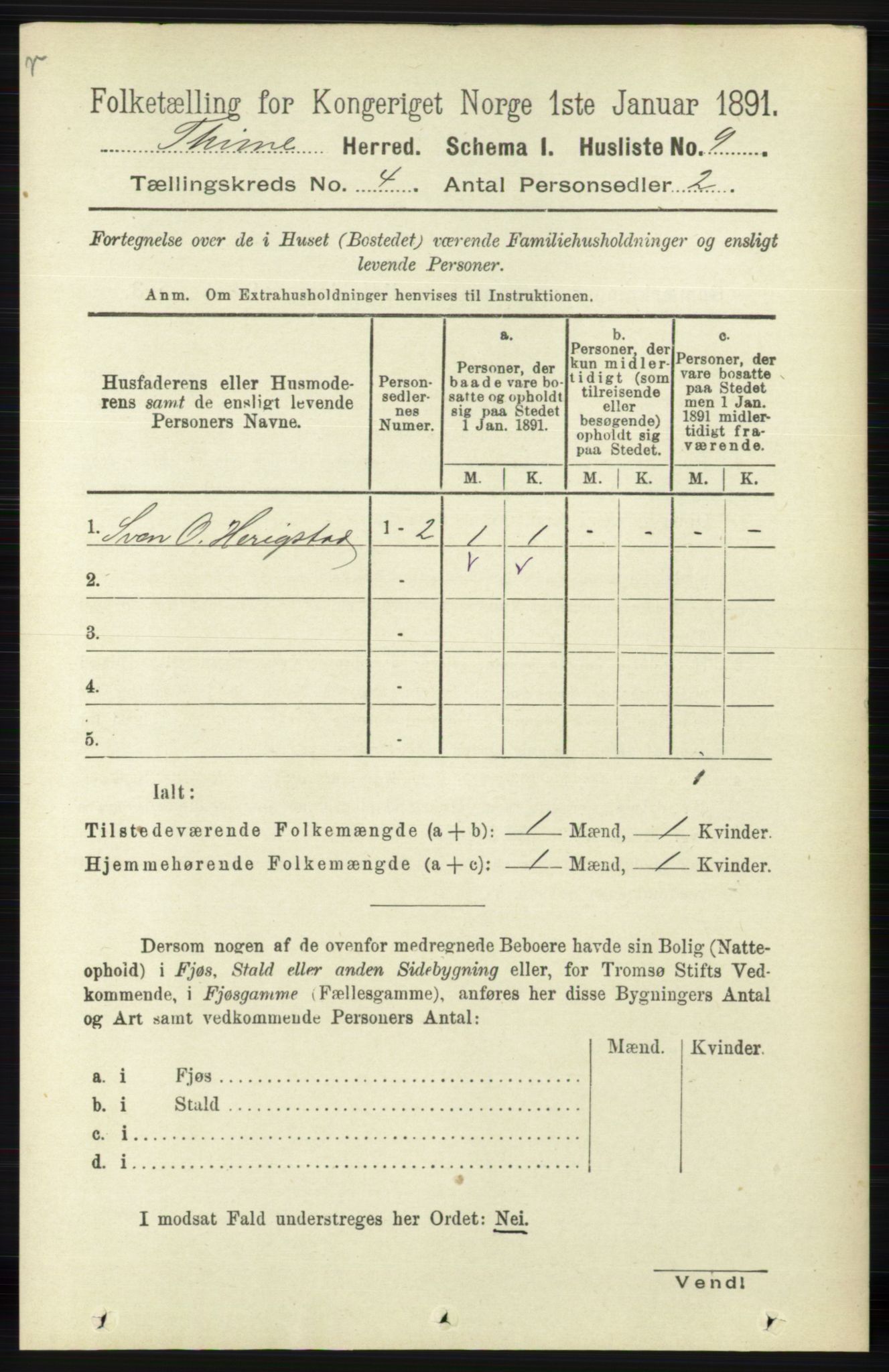 RA, Folketelling 1891 for 1121 Time herred, 1891, s. 1310