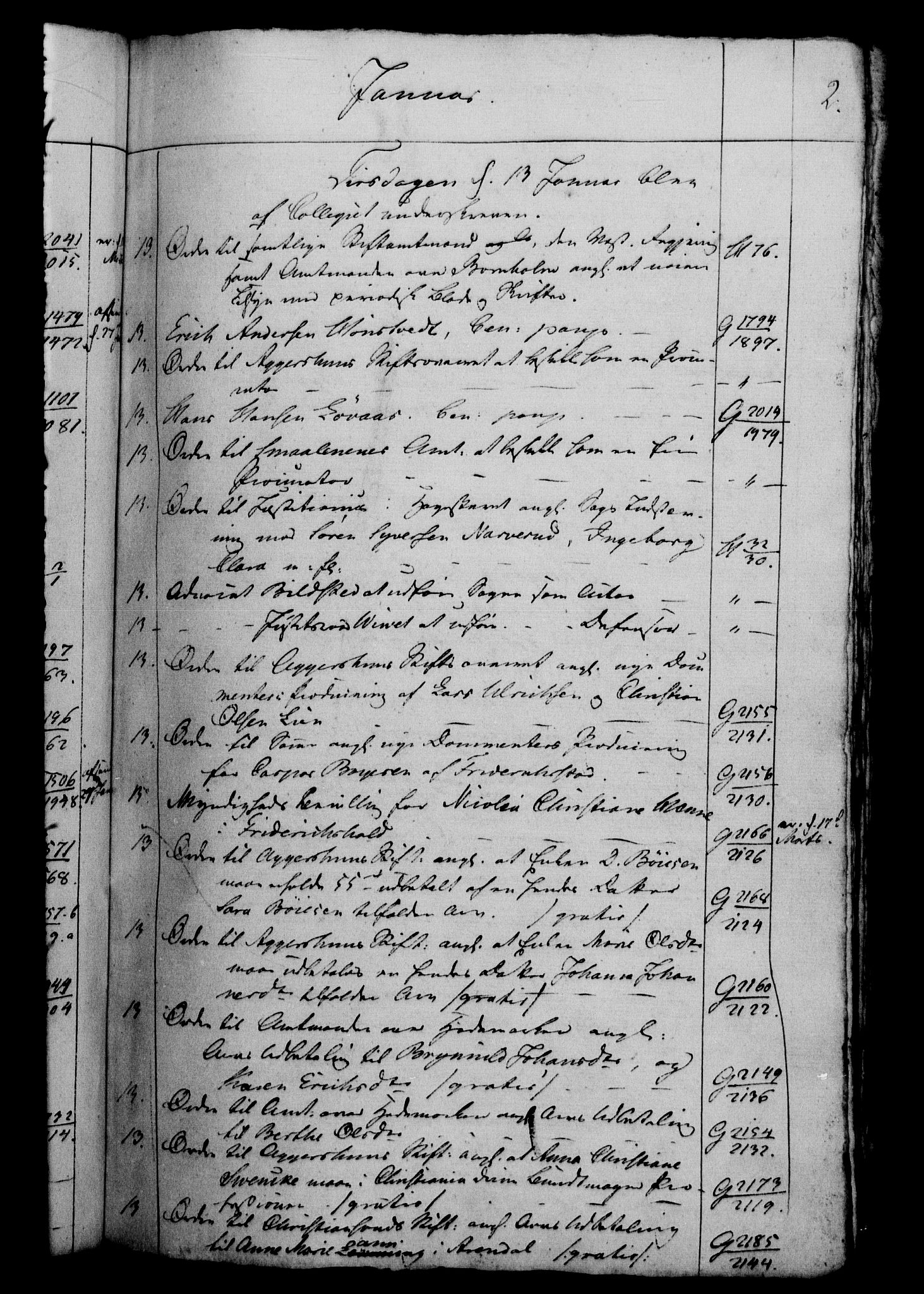 Danske Kanselli 1800-1814, RA/EA-3024/H/Hf/Hfb/Hfbc/L0008: Underskrivelsesbok m. register, 1807, s. 2