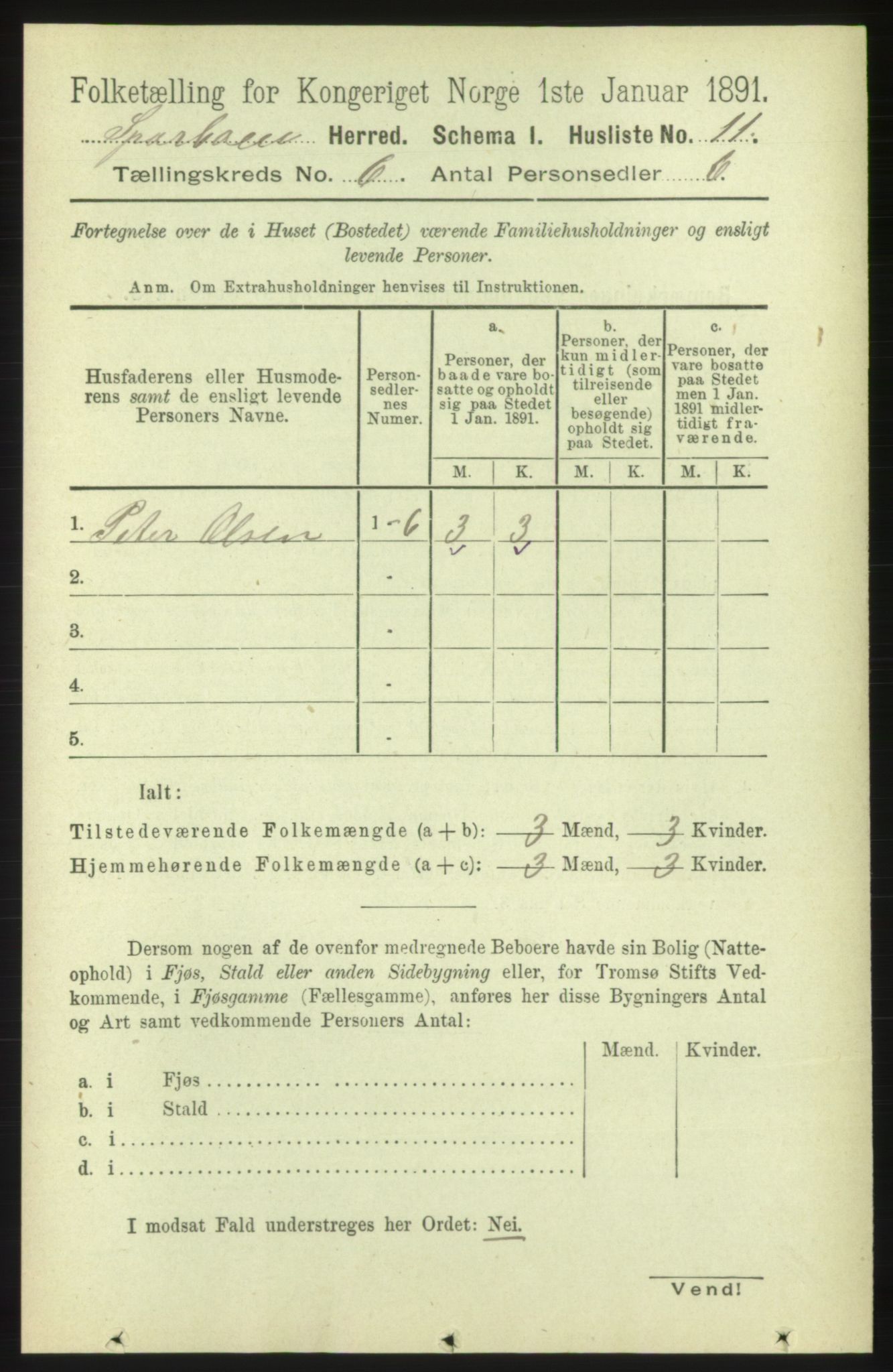 RA, Folketelling 1891 for 1731 Sparbu herred, 1891, s. 2131