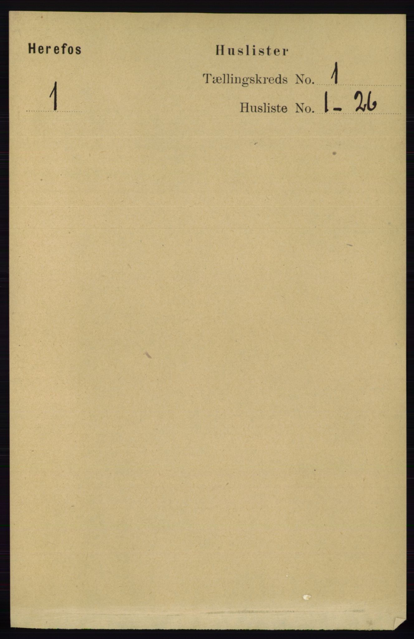 RA, Folketelling 1891 for 0933 Herefoss herred, 1891, s. 12