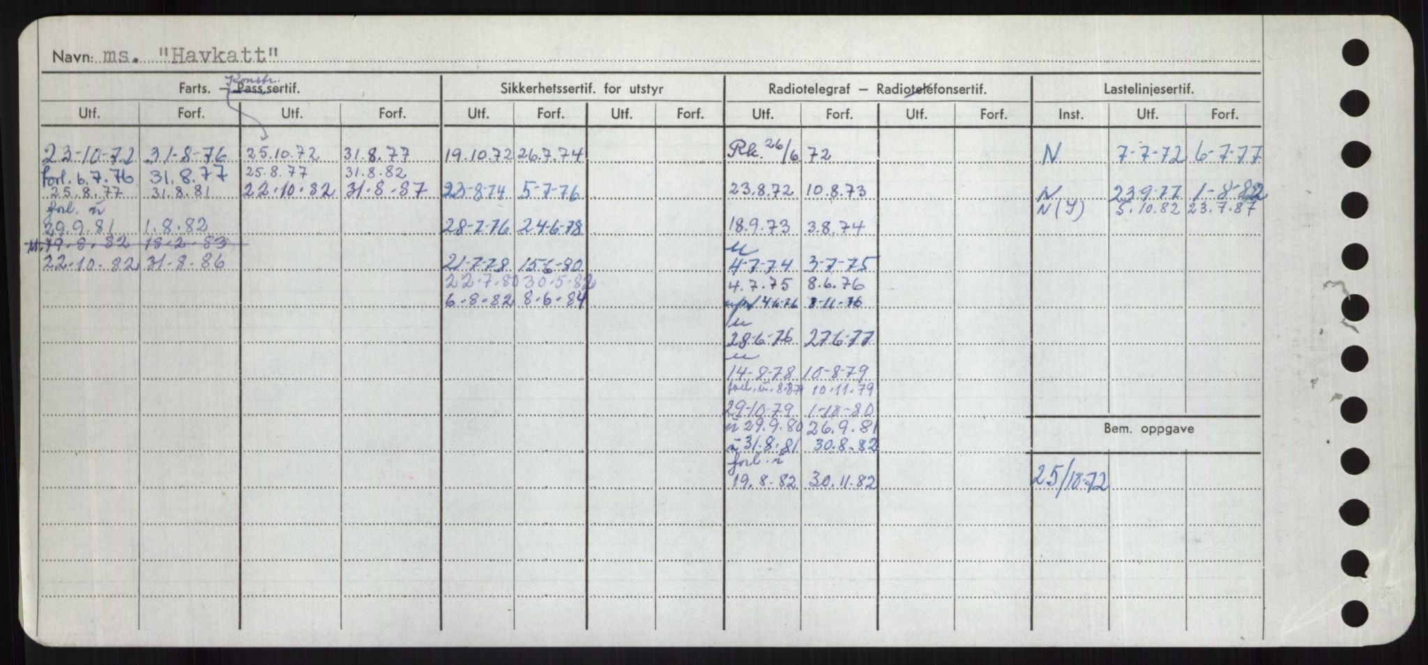 Sjøfartsdirektoratet med forløpere, Skipsmålingen, RA/S-1627/H/Hd/L0014: Fartøy, H-Havl, s. 596