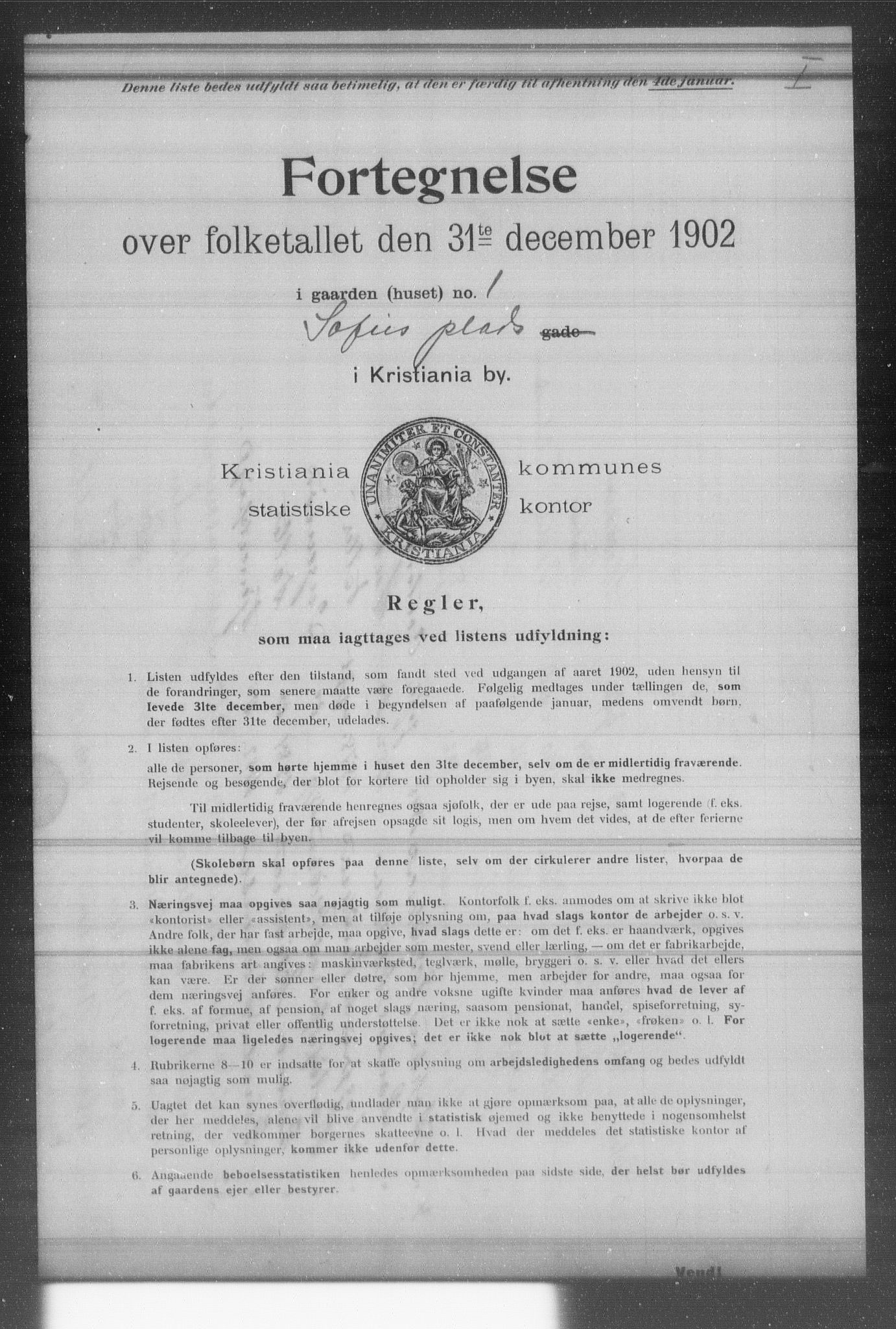 OBA, Kommunal folketelling 31.12.1902 for Kristiania kjøpstad, 1902, s. 18376