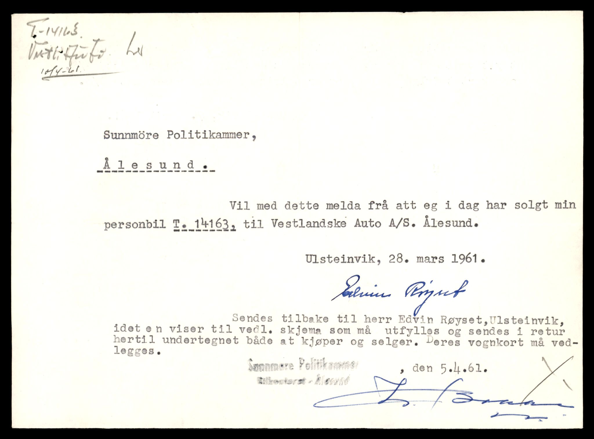 Møre og Romsdal vegkontor - Ålesund trafikkstasjon, AV/SAT-A-4099/F/Fe/L0043: Registreringskort for kjøretøy T 14080 - T 14204, 1927-1998, s. 2251