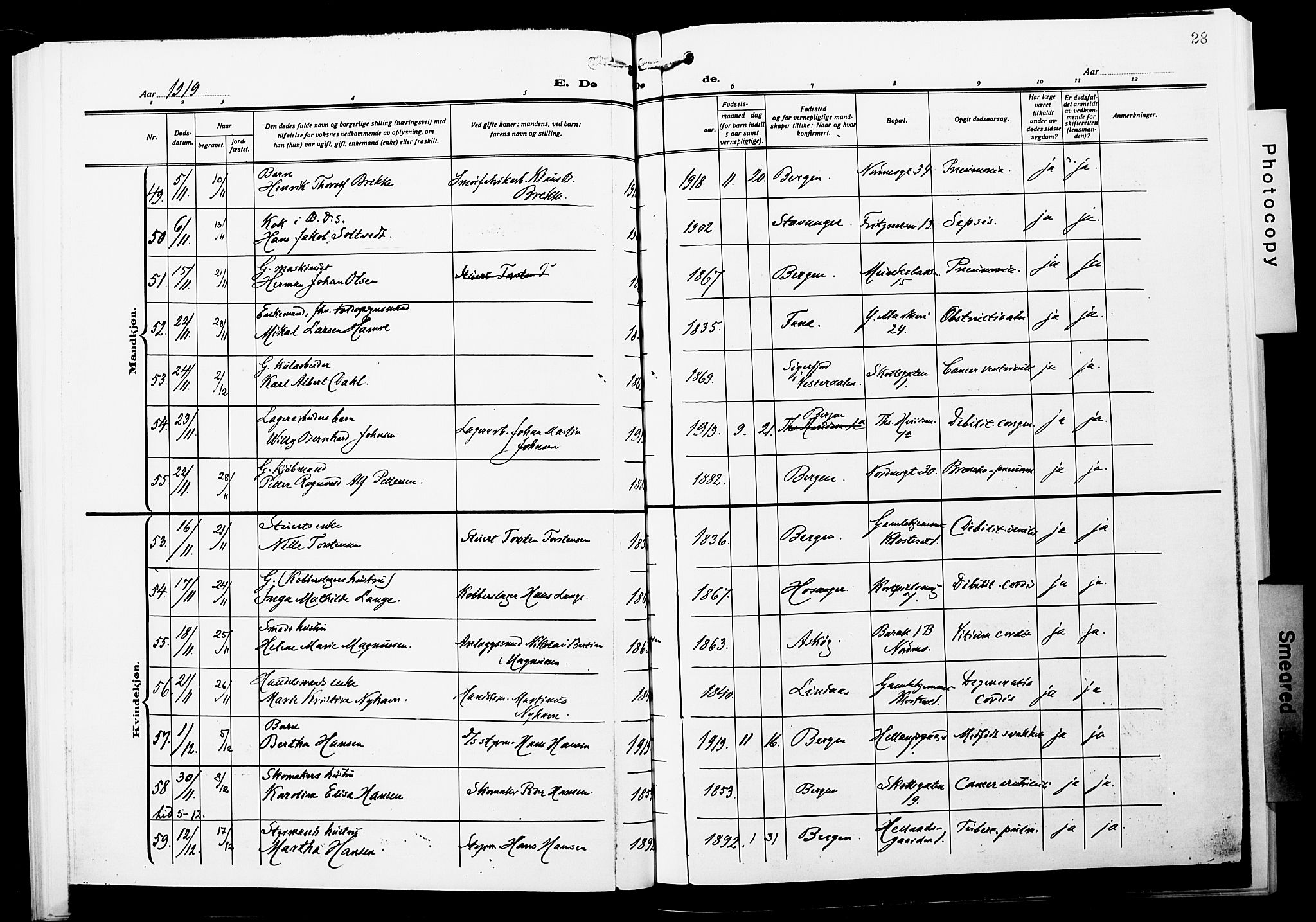 Nykirken Sokneprestembete, AV/SAB-A-77101/H/Hab: Klokkerbok nr. E 2, 1918-1924, s. 28