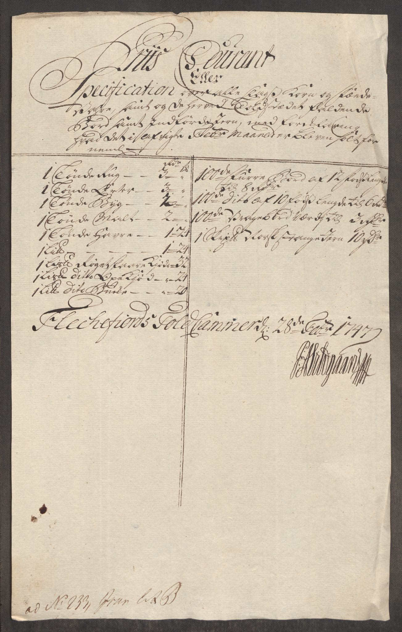 Rentekammeret inntil 1814, Realistisk ordnet avdeling, AV/RA-EA-4070/Oe/L0003: [Ø1]: Priskuranter, 1745-1748, s. 652