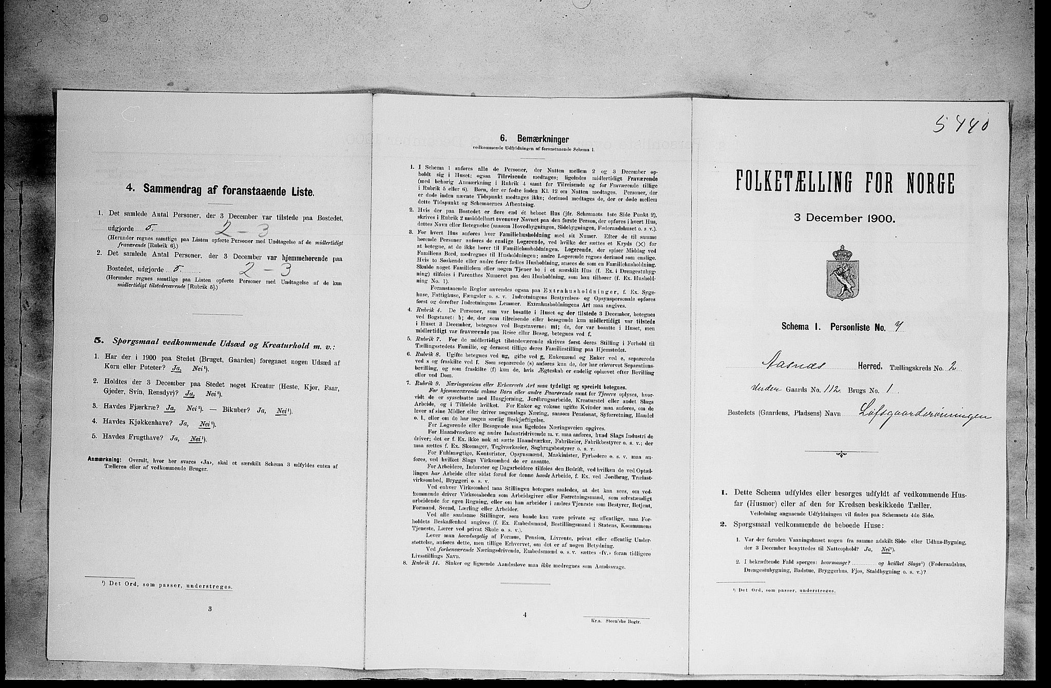 SAH, Folketelling 1900 for 0425 Åsnes herred, 1900, s. 267