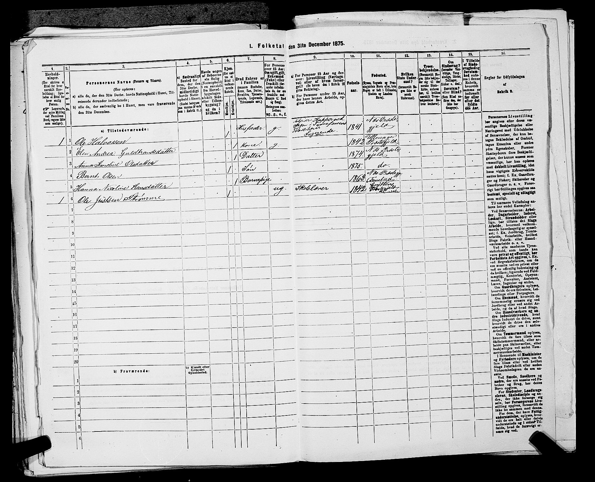RA, Folketelling 1875 for 0236P Nes prestegjeld, 1875, s. 1680