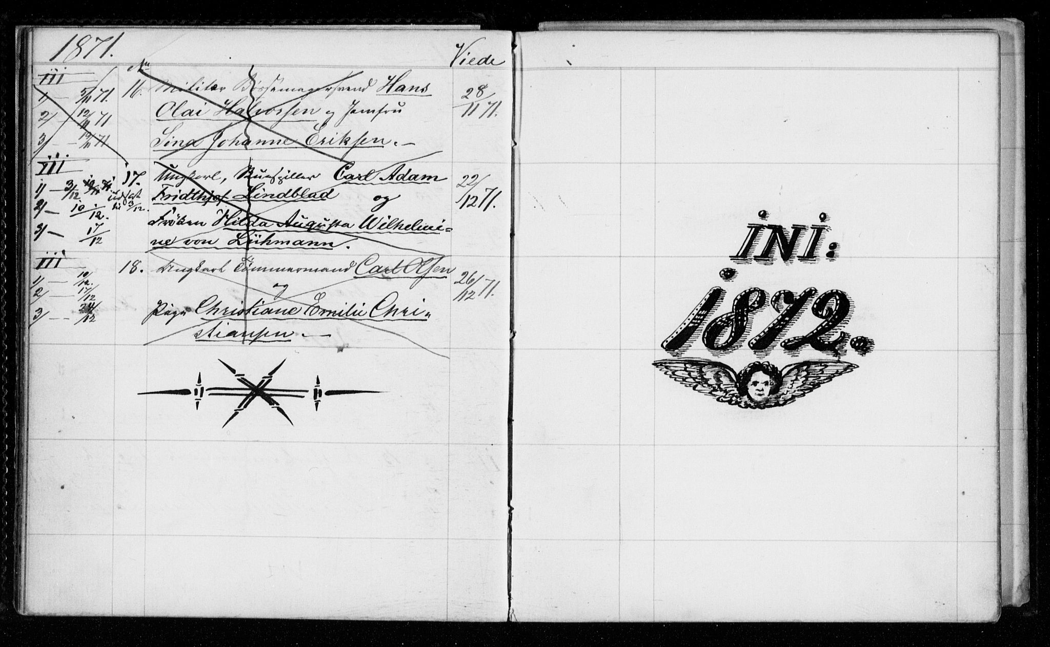 Garnisonsmenigheten Kirkebøker, SAO/A-10846/H/Hb/L0001: Lysningsprotokoll nr. II 1, 1865-1911