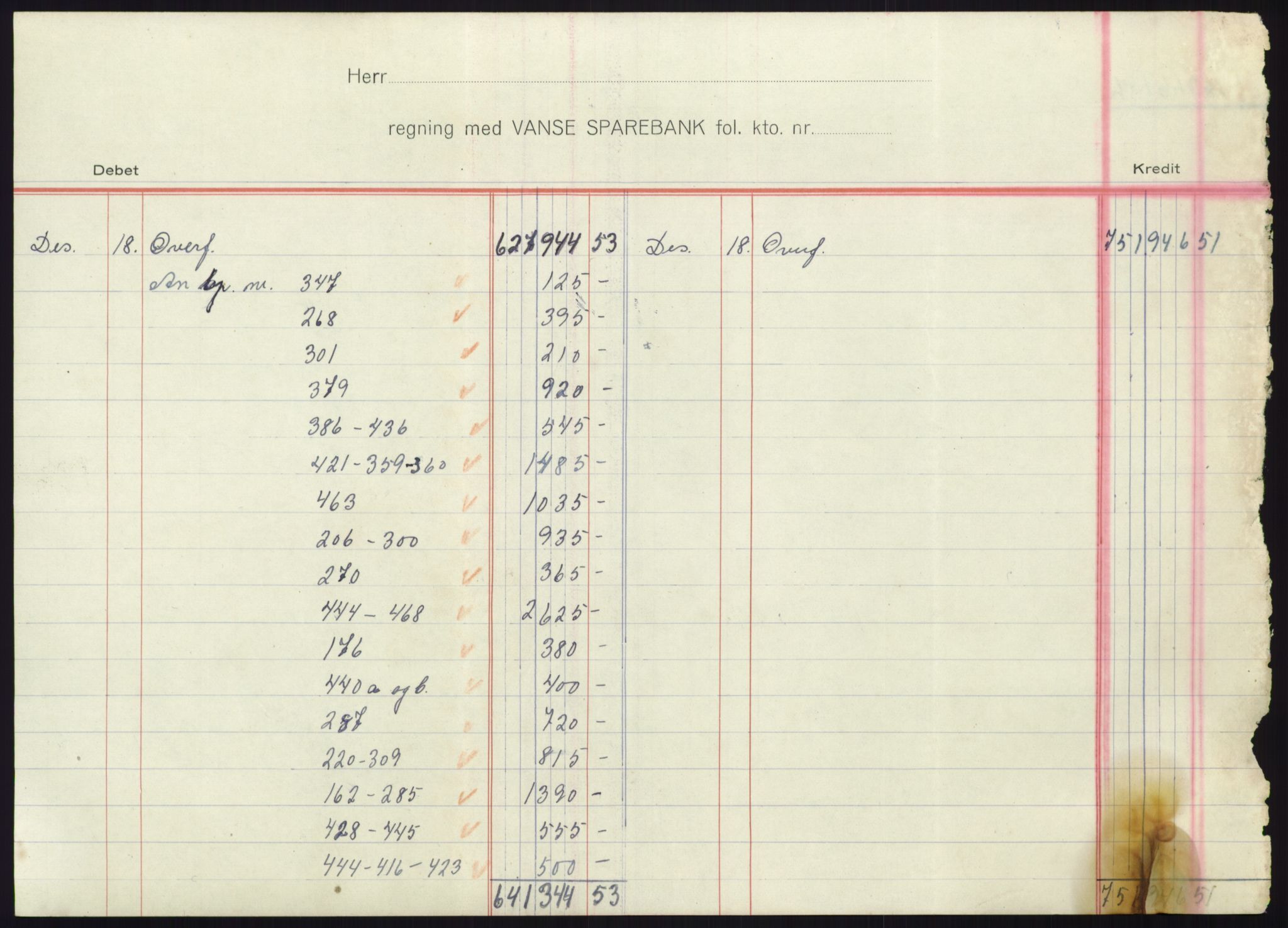 Forsvarsdepartementet, 10. kontor / Oppgjørskontoret, AV/RA-RAFA-1225/D/Db/L0180: Lista oppgjørskontor, 1942-1952, s. 2119