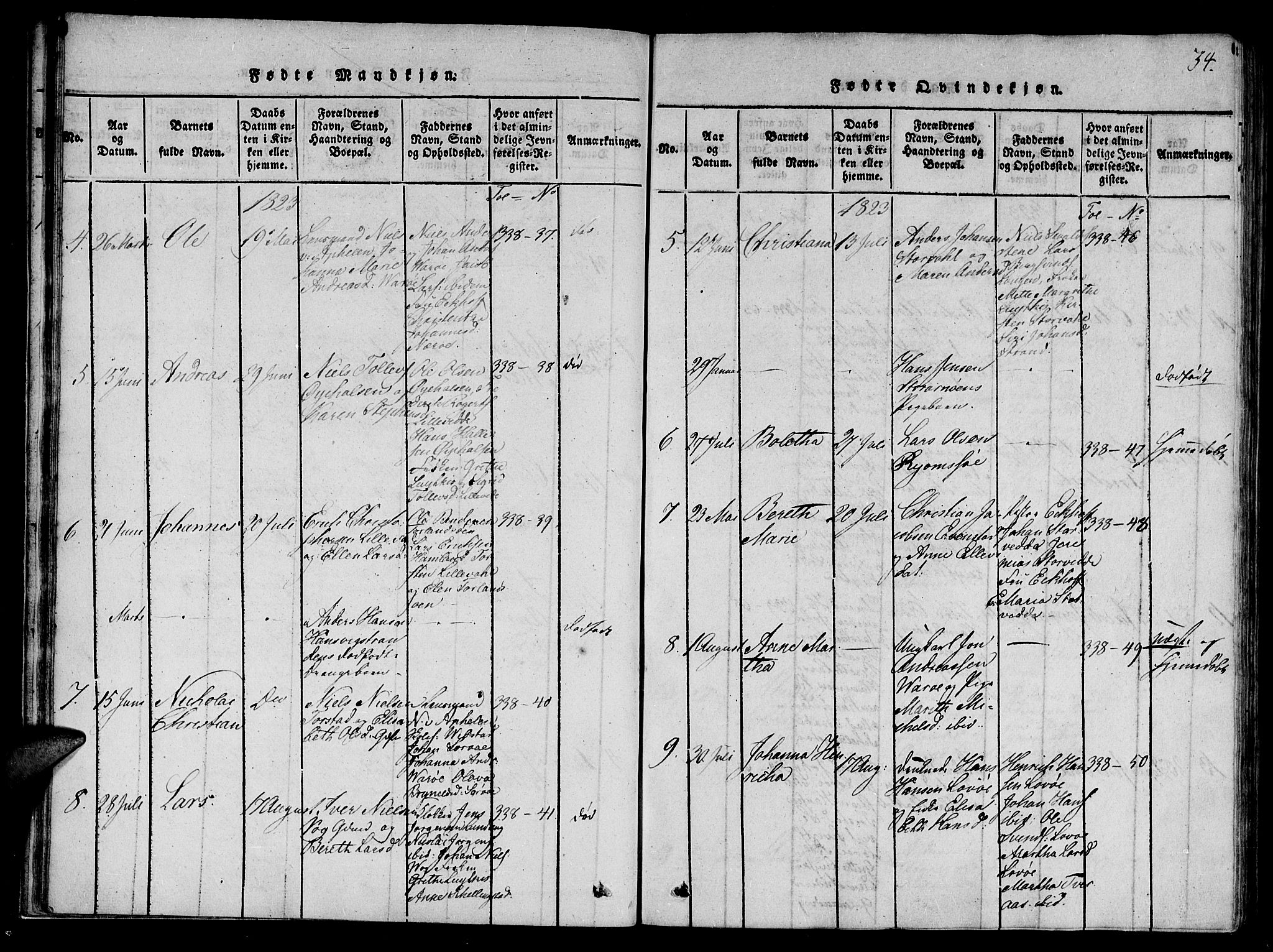 Ministerialprotokoller, klokkerbøker og fødselsregistre - Nord-Trøndelag, SAT/A-1458/784/L0667: Ministerialbok nr. 784A03 /1, 1816-1829, s. 34