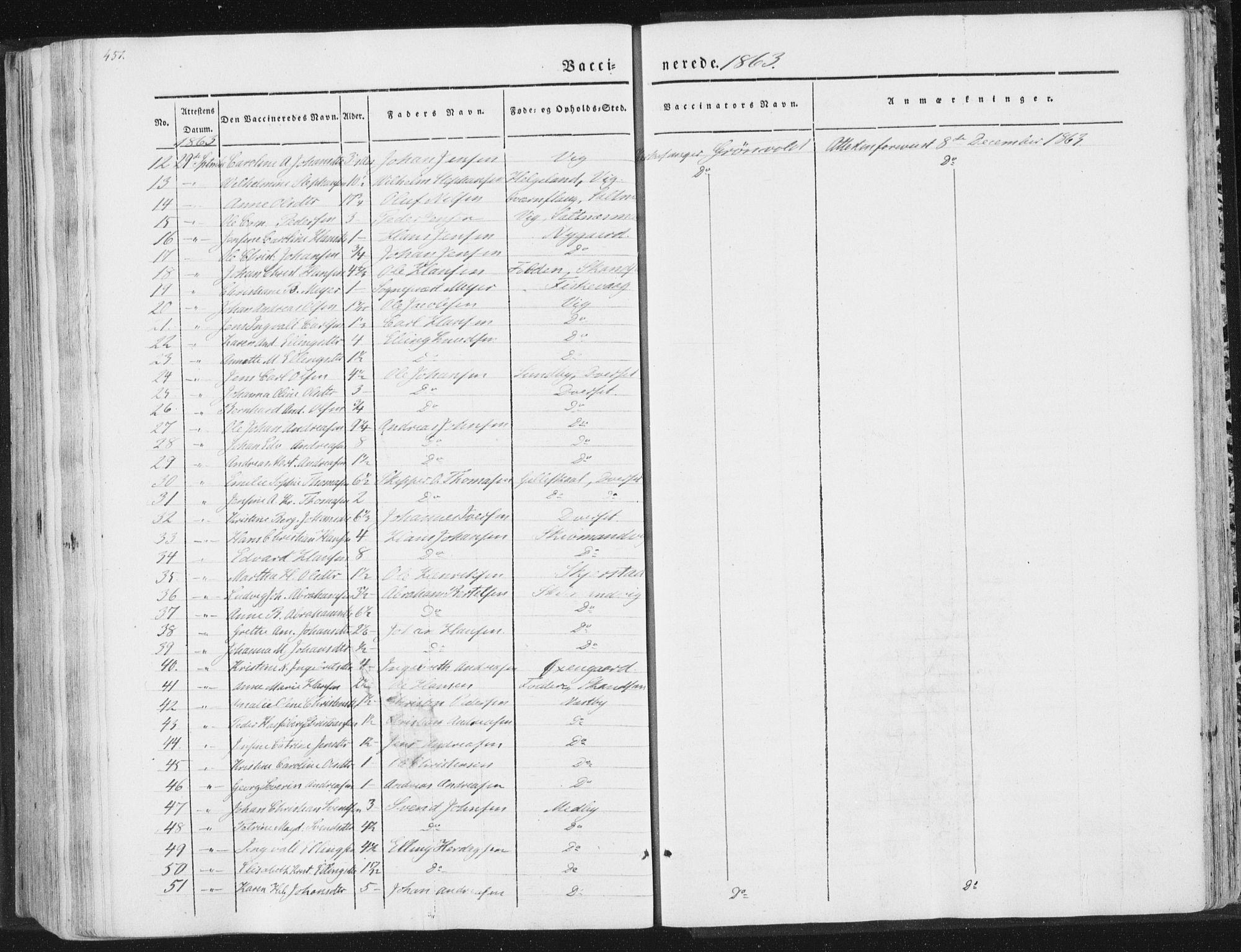 Ministerialprotokoller, klokkerbøker og fødselsregistre - Nordland, AV/SAT-A-1459/847/L0667: Ministerialbok nr. 847A07, 1842-1871, s. 451