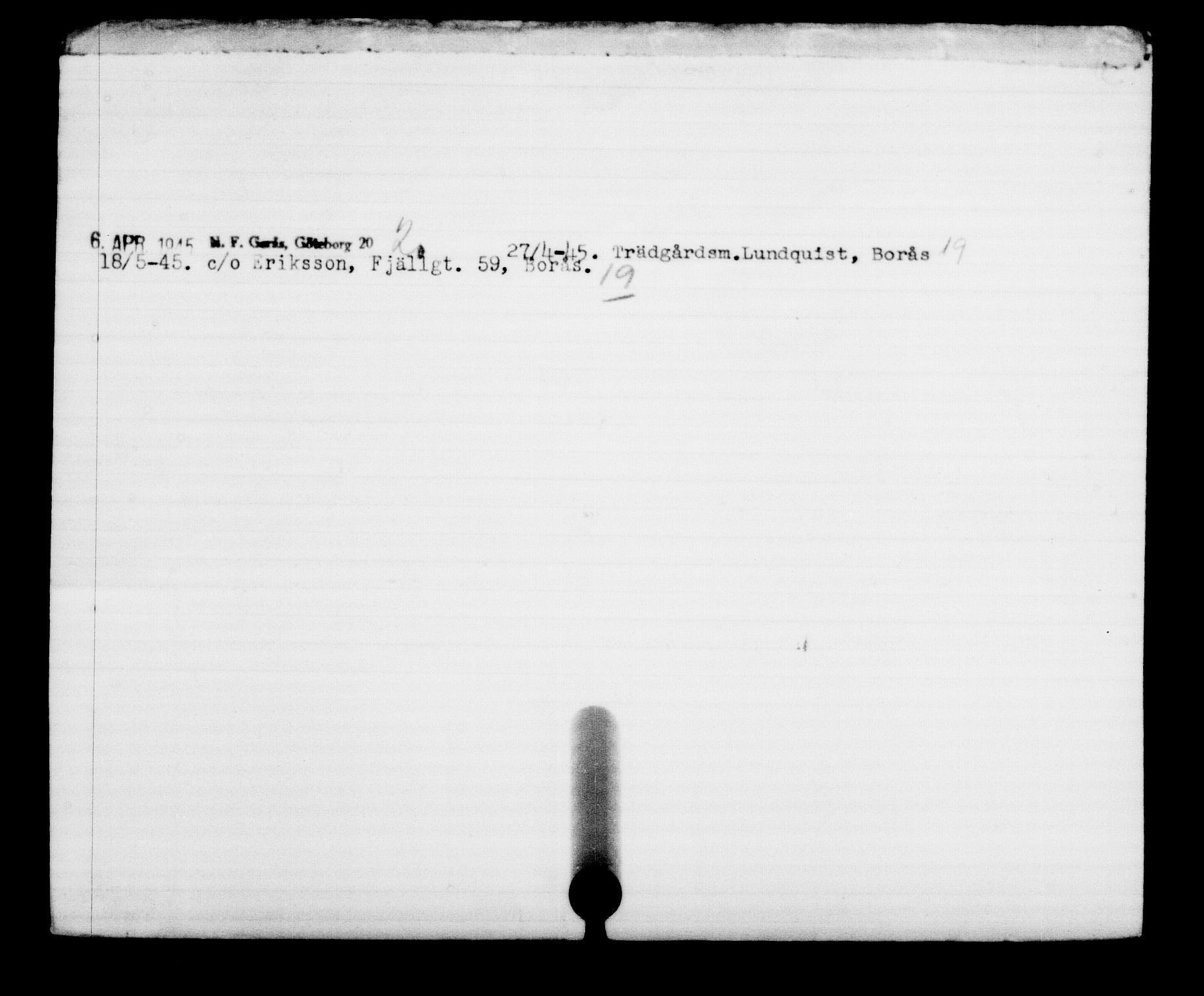 Utenriksstasjonene, Legasjonen i Stockholm, Flyktningkontoret, AV/RA-S-6753/V/Va/L0001: Kjesäterkartoteket, flyktninger med registreringsnr. 1-1000, 1940-1945, s. 493
