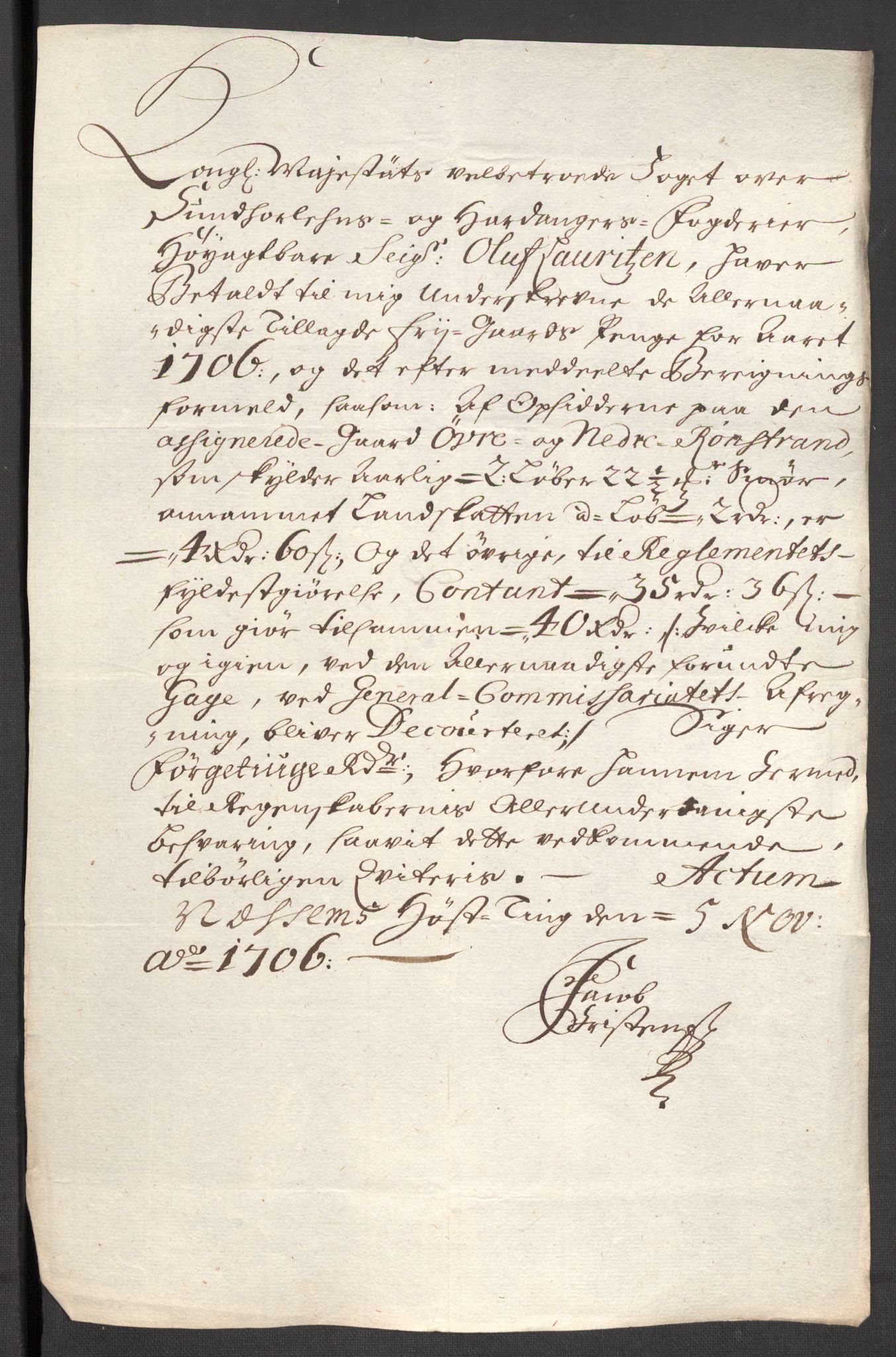Rentekammeret inntil 1814, Reviderte regnskaper, Fogderegnskap, RA/EA-4092/R48/L2984: Fogderegnskap Sunnhordland og Hardanger, 1706-1707, s. 252