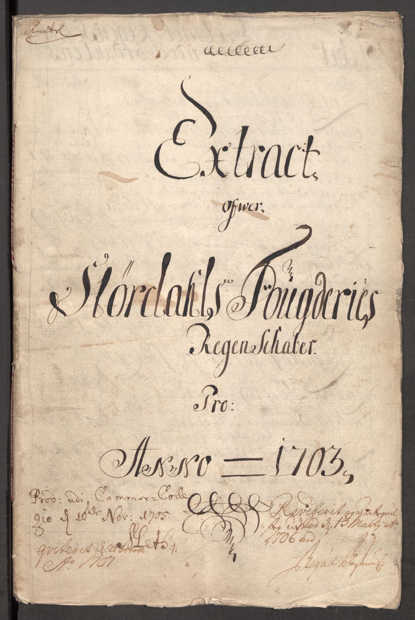 Rentekammeret inntil 1814, Reviderte regnskaper, Fogderegnskap, AV/RA-EA-4092/R62/L4194: Fogderegnskap Stjørdal og Verdal, 1703, s. 3