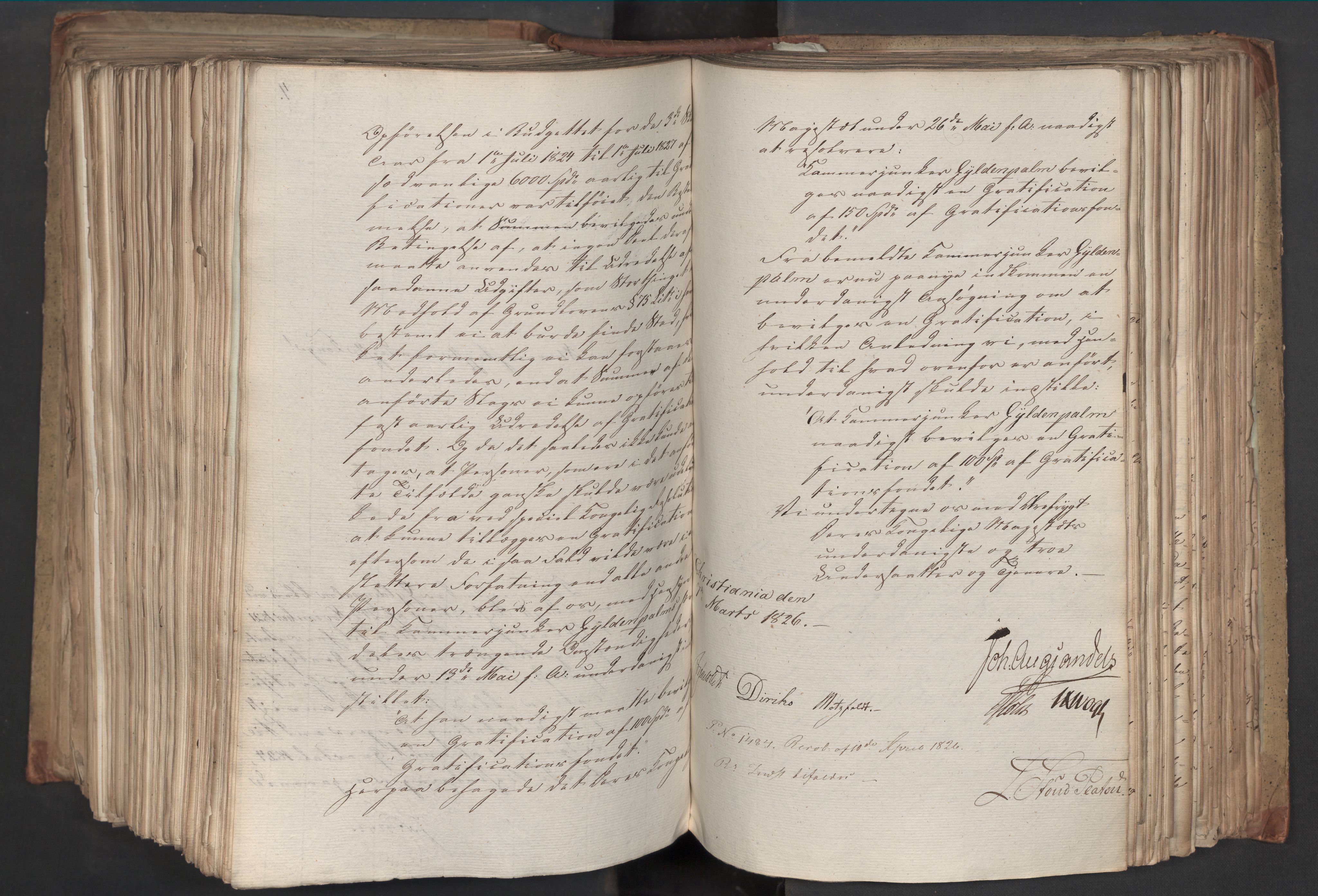Statsrådsavdelingen i Stockholm, AV/RA-S-1003/D/Da/L0045: Regjeringsinnstillinger nr. 3067-3307, 1826, s. 485