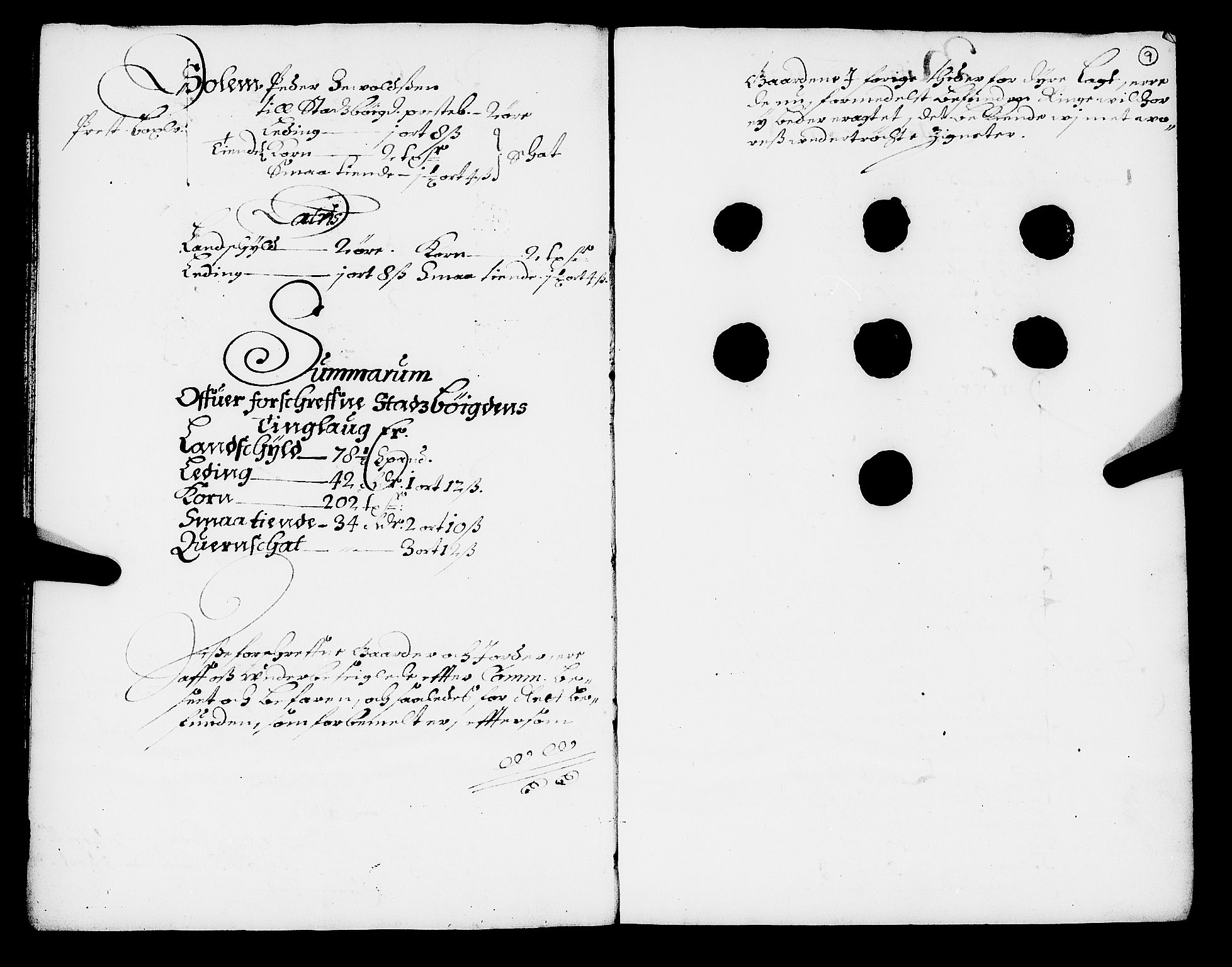 Rentekammeret inntil 1814, Realistisk ordnet avdeling, RA/EA-4070/N/Nb/Nba/L0049: Fosen fogderi, 1668, s. 8b-9a