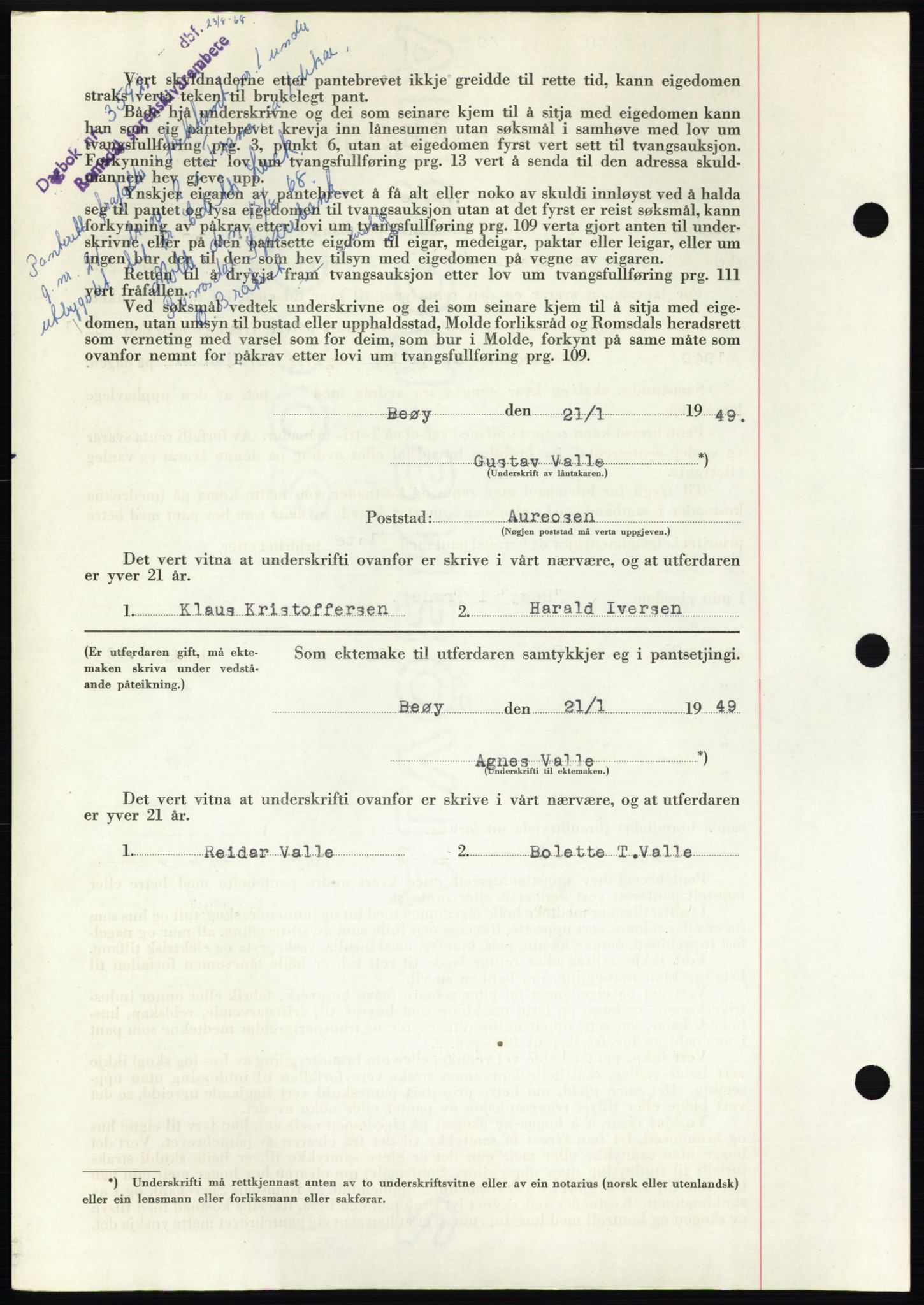 Romsdal sorenskriveri, AV/SAT-A-4149/1/2/2C: Pantebok nr. B4, 1948-1949, Dagboknr: 348/1949