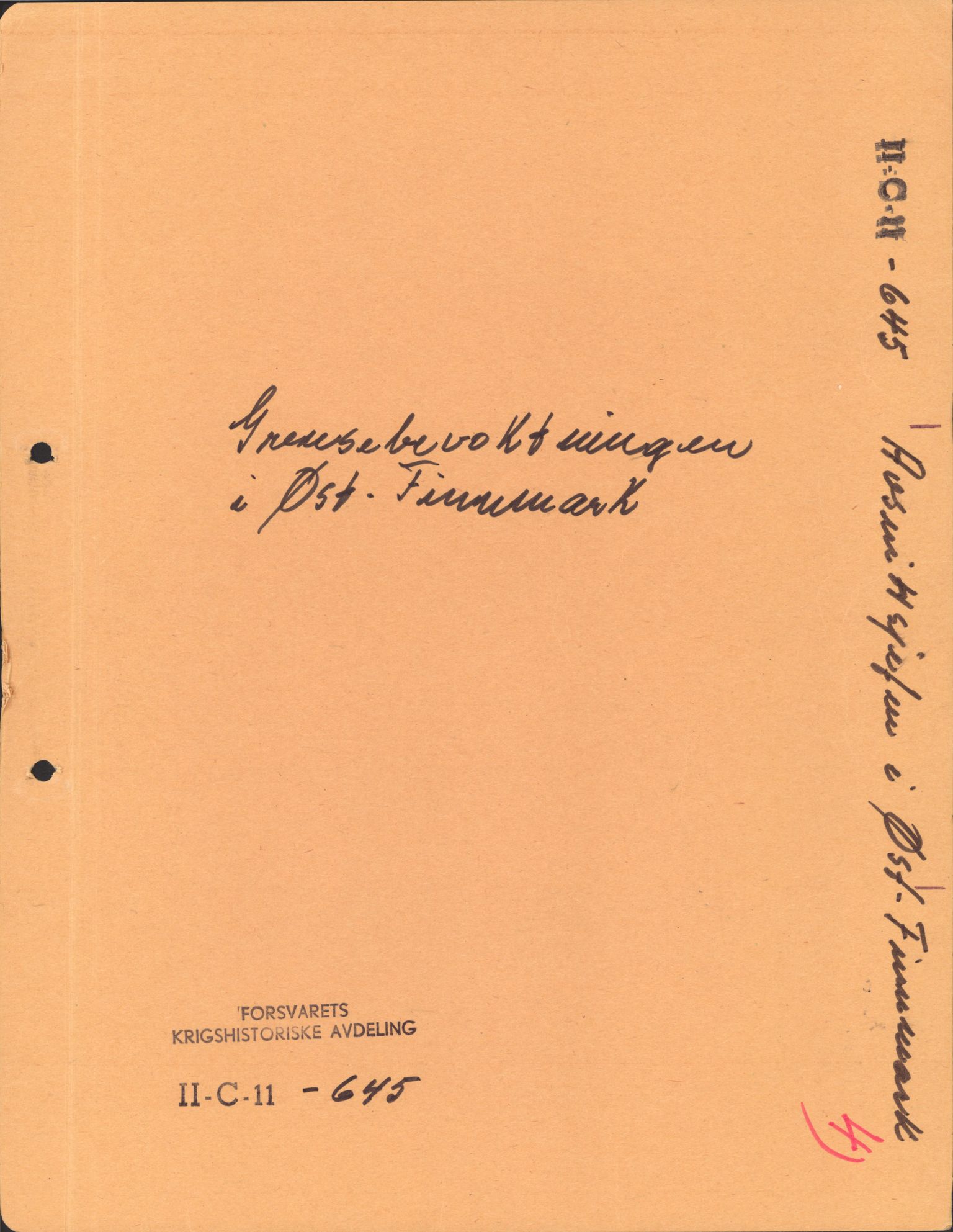 Forsvaret, Forsvarets krigshistoriske avdeling, RA/RAFA-2017/Y/Yb/L0151: II-C-11-645  -  6. Divisjon: avsnittsjefen i Øst-Finnmark, 1940, s. 343