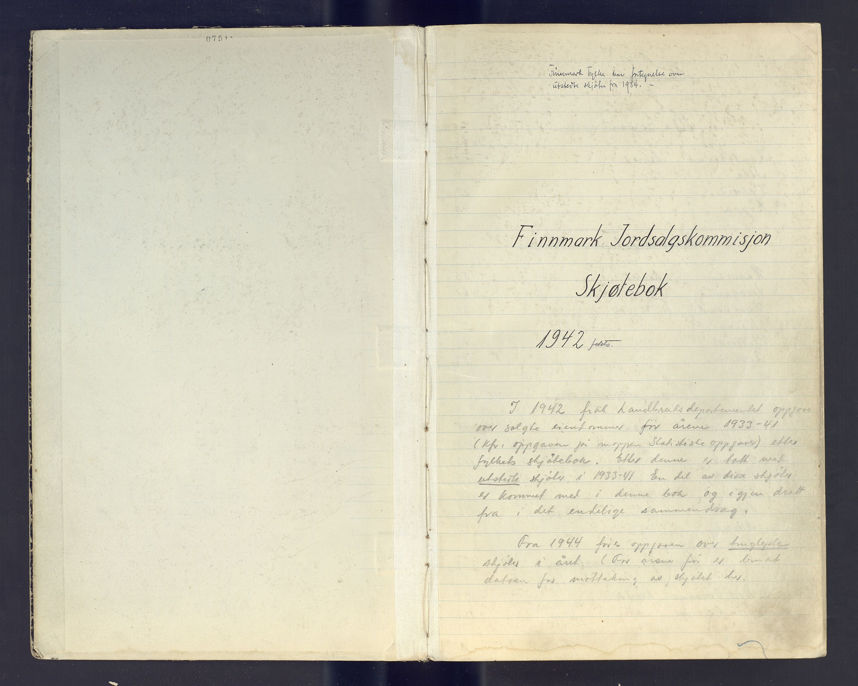 Finnmark jordsalgskommisjon/jordsalgskontor og Statskog SF Finnmark jordsalgskontor, AV/SATØ-S-1443/J/Jc/L0003: Skjøtebok, 1942-1949