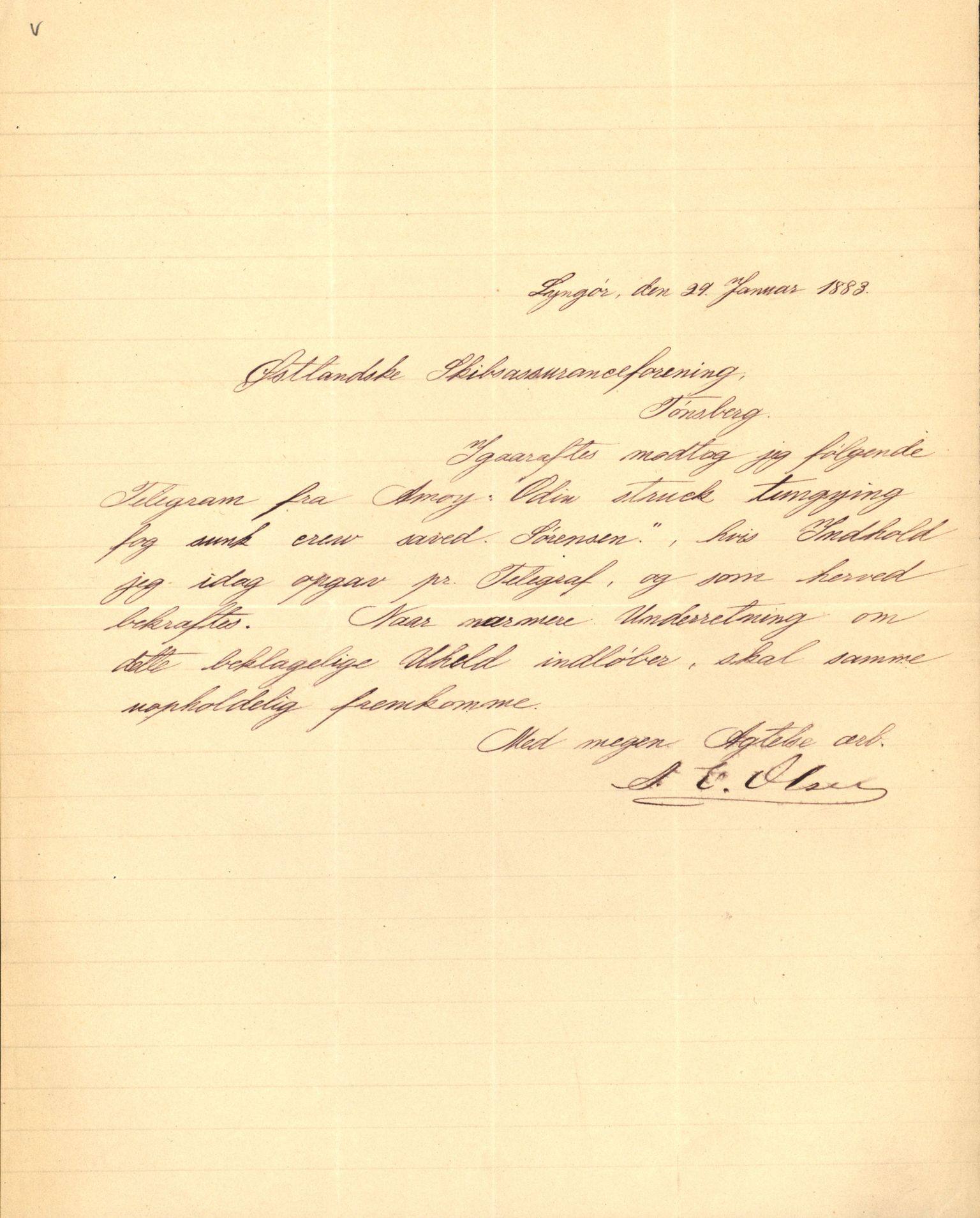 Pa 63 - Østlandske skibsassuranceforening, VEMU/A-1079/G/Ga/L0016/0006: Havaridokumenter / Insulan, Henrik Ibsen, Harmonia, Odin, Nornen, 1883, s. 47